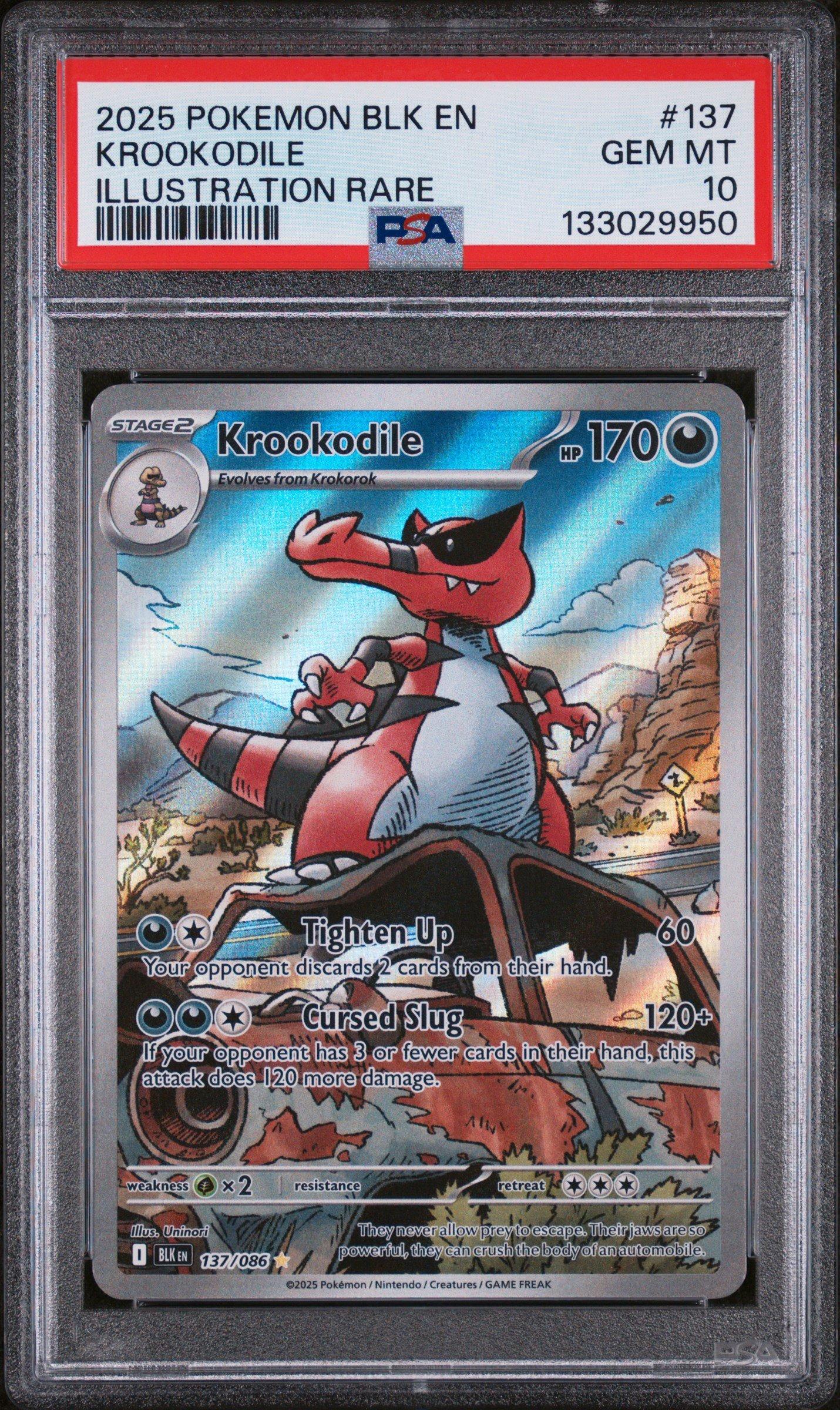 2025 Pokemon Blk En-black Bolt 137 Krookodile Illustration Rare