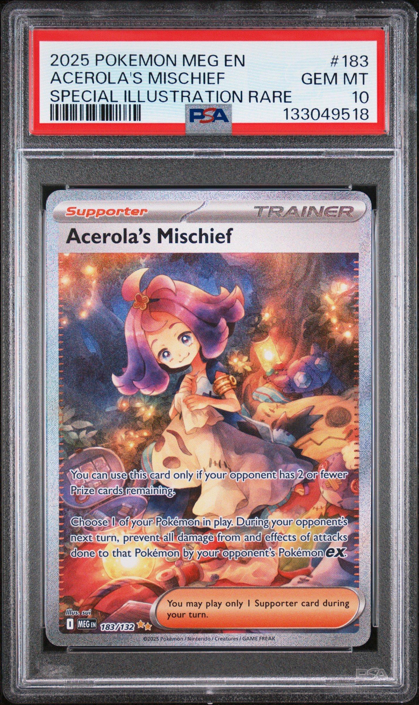 2025 Pokemon Meg En-mega Evolution 183 Acerola's Mischief Special