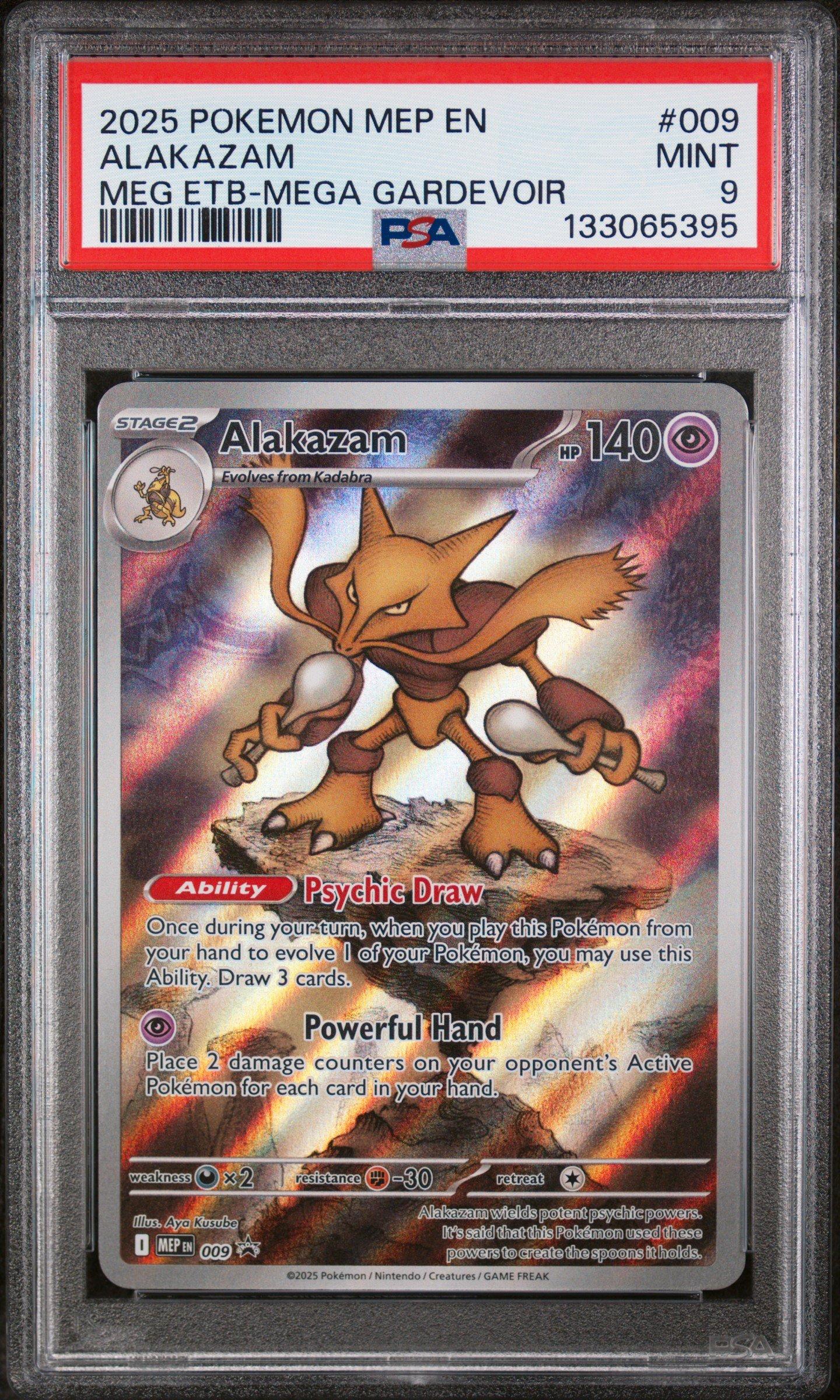 2025 Pokemon Mep En-me Black Star Promo 009 Alakazam Mega