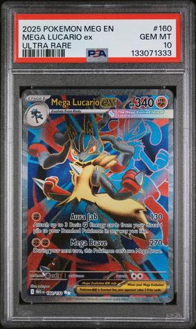 2025 Pokemon Meg En-mega Evolution 160 Mega Lucario Ex Ultra Rare