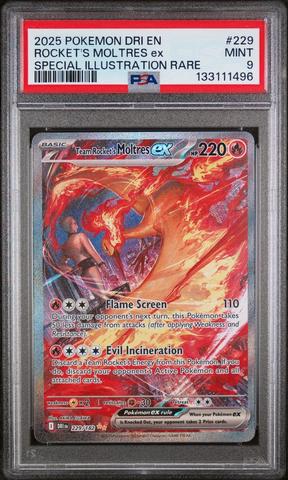 2025 Pokemon Dri En-destined Rivals 229 Team Rocket's Moltres Ex