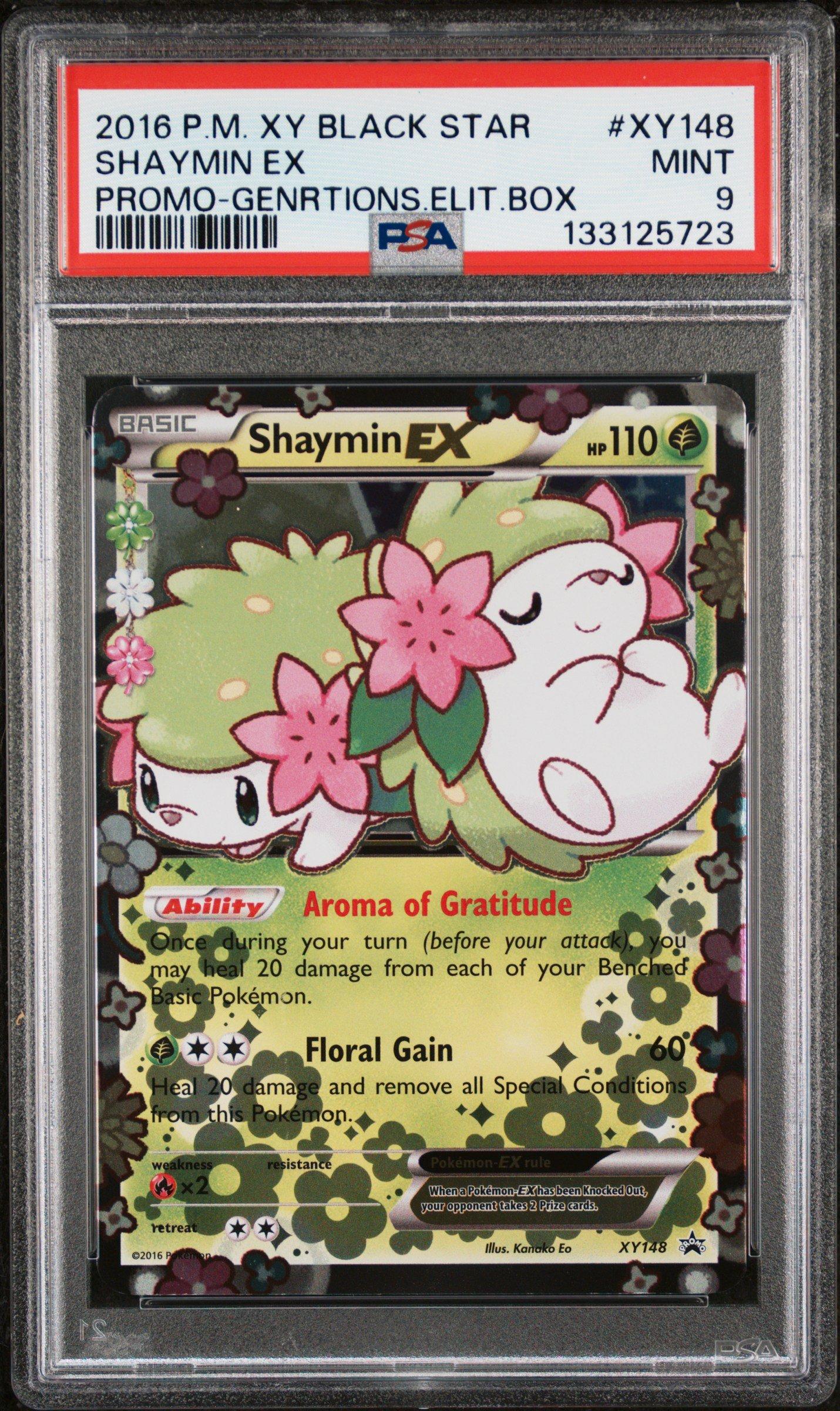 2016 Pokemon Xy Black Star Promo Xy148 Shaymin Ex Generations Elite Trainer Box PSA 9
