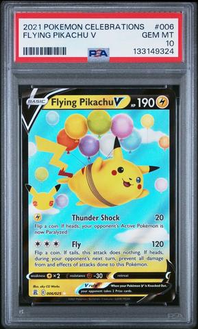2021 Pokemon Celebrations 006 Flying Pikachu V PSA 10 Graded Card