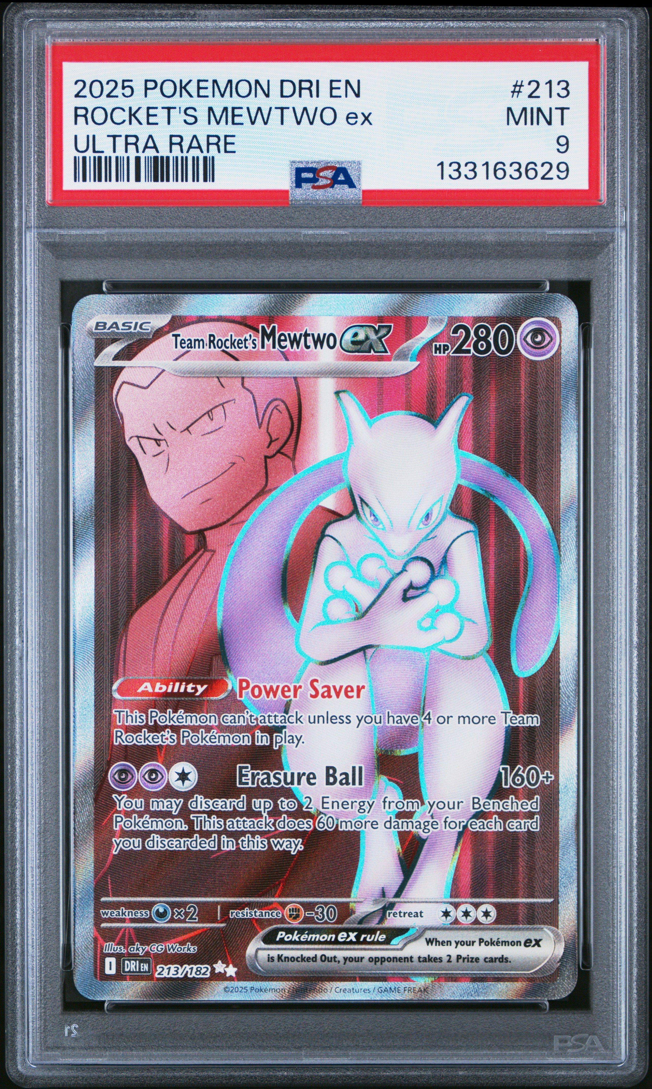 2025 Pokemon Dri En-destined Rivals 213 Team Rocket's Mewtwo Ex