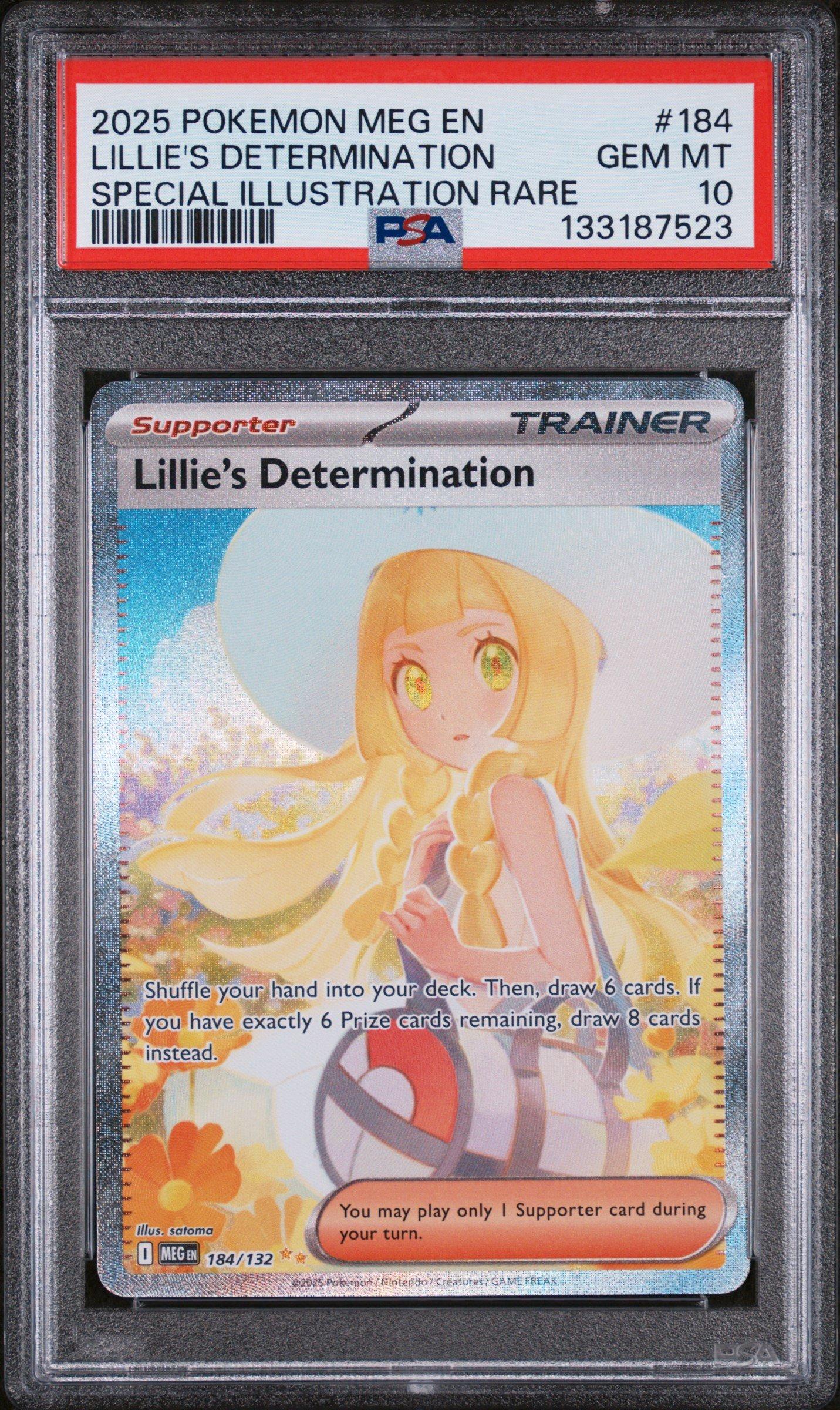 PSA10 スケープゴート　ウルトラ　リミテッドエディション　2期 2025 Pokemon Meg En-mega Evolution 184 Lillie's Determination