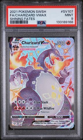 ポケモンカード　USA 2021 Pokemon Sword & Shield Shining Fates Sv107 Full Art/charizard