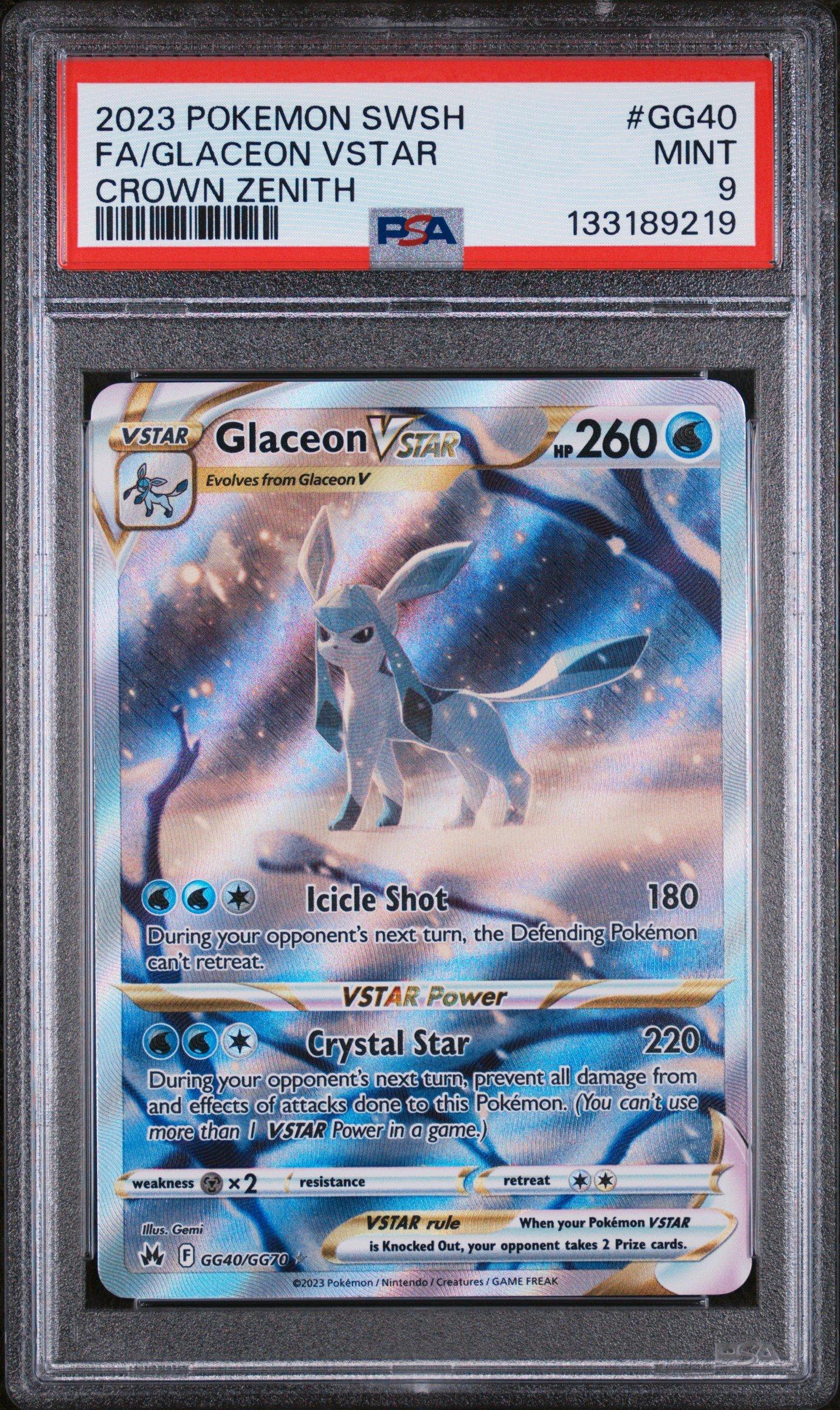 ポケモンカード PSAグレード付きセット 2023 Pokemon Sword And Shield Crown Zenith Gg40 Full Art/glaceon