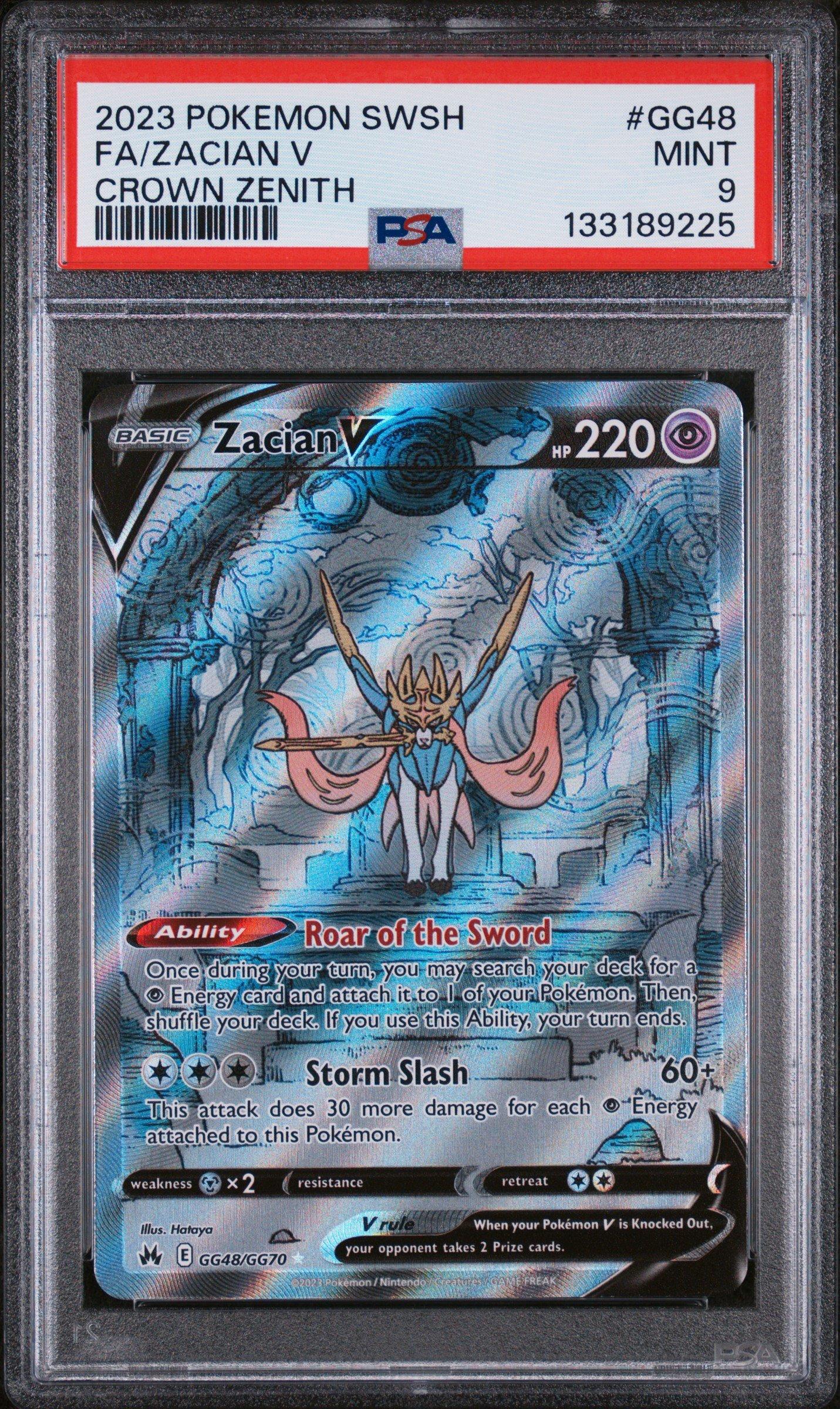 2023 Pokemon Sword And Shield Crown Zenith Gg48 Full Art/zacian V