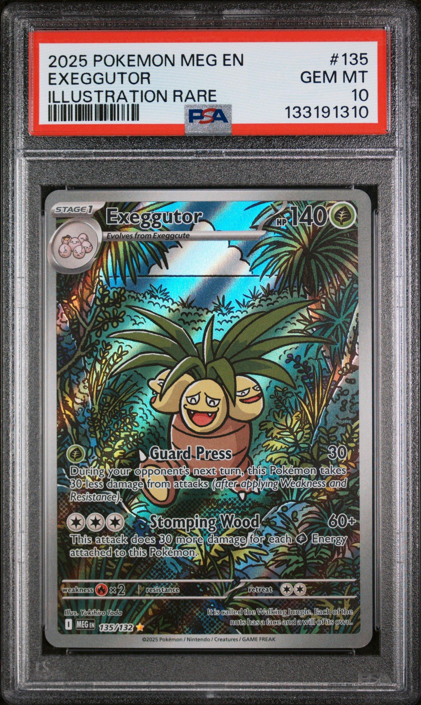 2025 Pokemon Meg En-mega Evolution 135 Exeggutor Illustration Rare