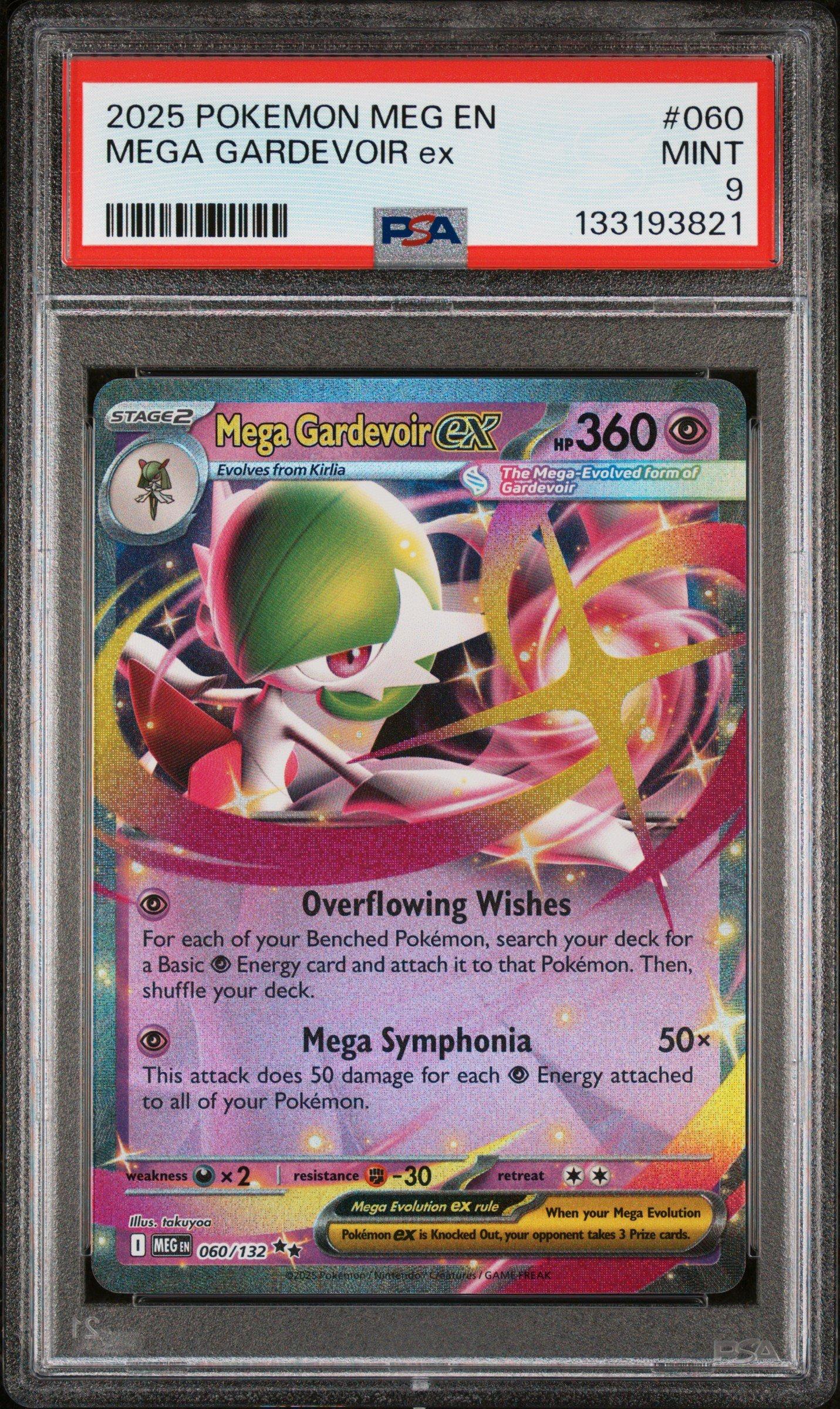 2025 Pokemon Meg En-mega Evolution 060 Mega Gardevoir Ex PSA 9