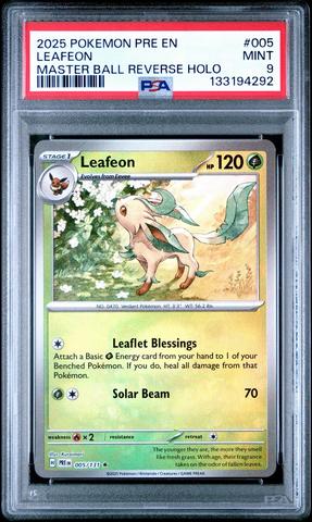 2025 Pokemon Pre En-prismatic Evolutions 022 Vaporeon Master Ball