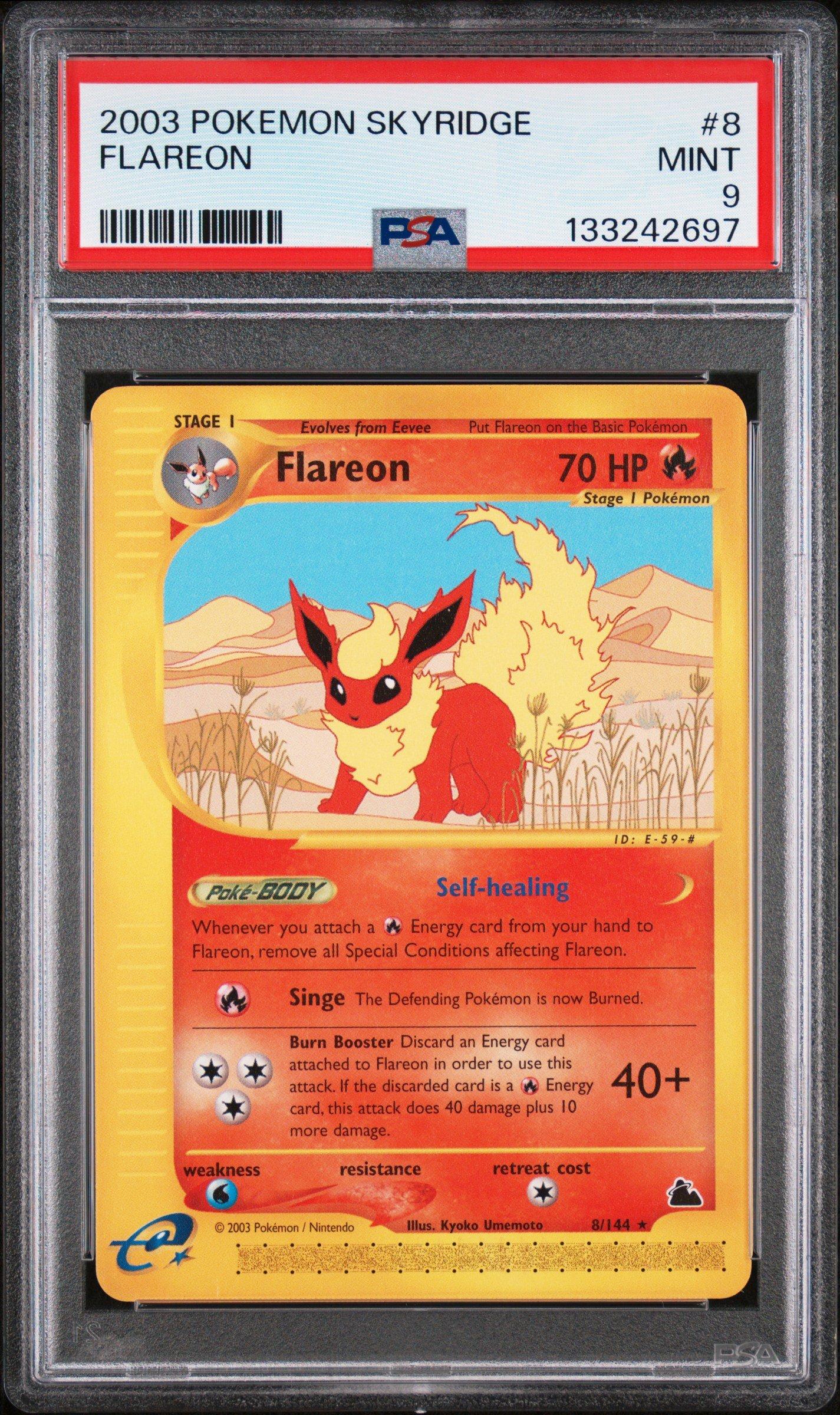 2003 Pokemon Skyridge 8 Flareon PSA 9 Graded Card | GameStop