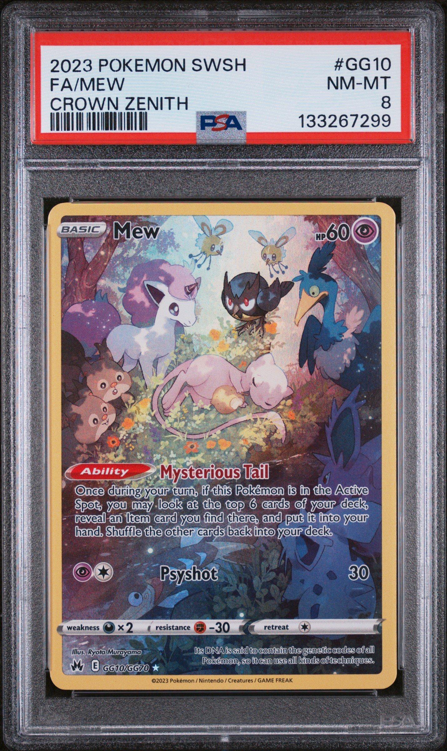 2023 Pokemon Sword And Shield Crown Zenith Gg10 Full Art/mew PSA 8