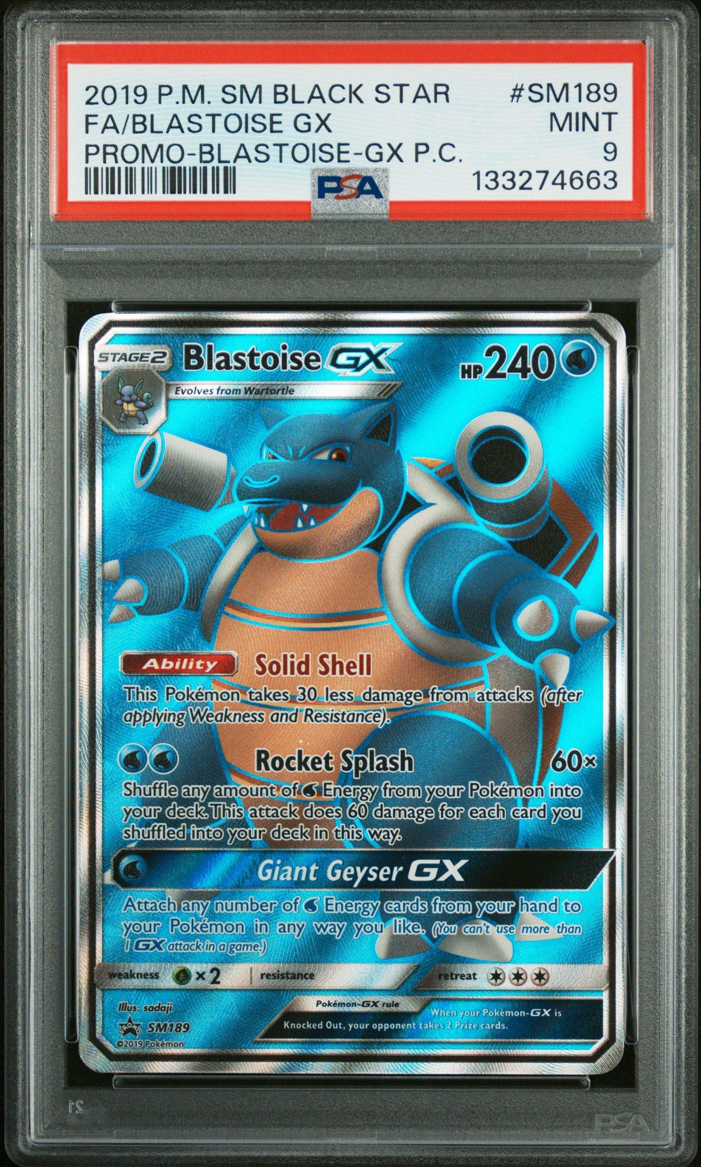 2019 Pokemon Sm Black Star Promo Sm189 Full Art/blastoise Gx