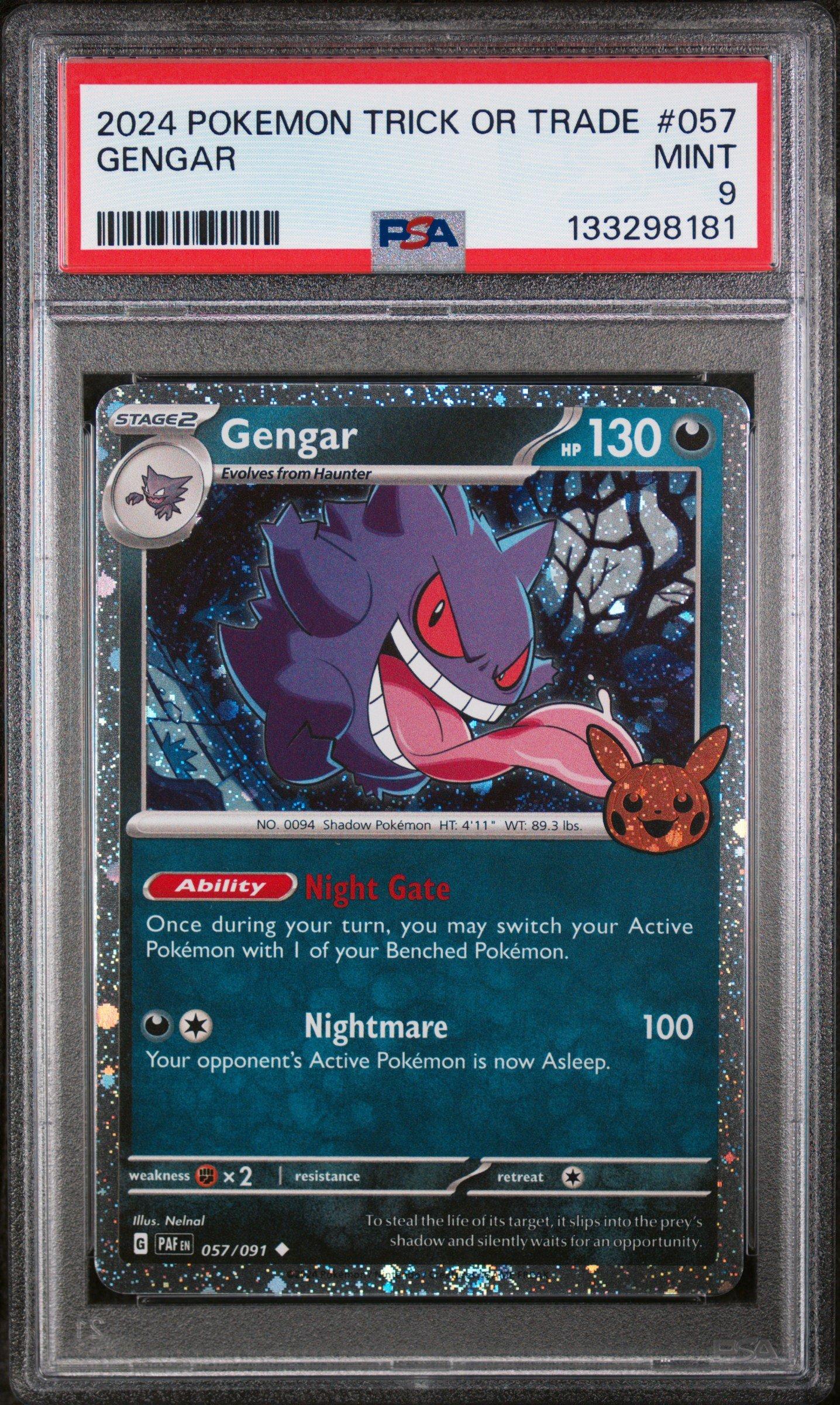 2024 Pokemon Trick Or Trade 057 Gengar PSA 9 Graded Card | GameStop