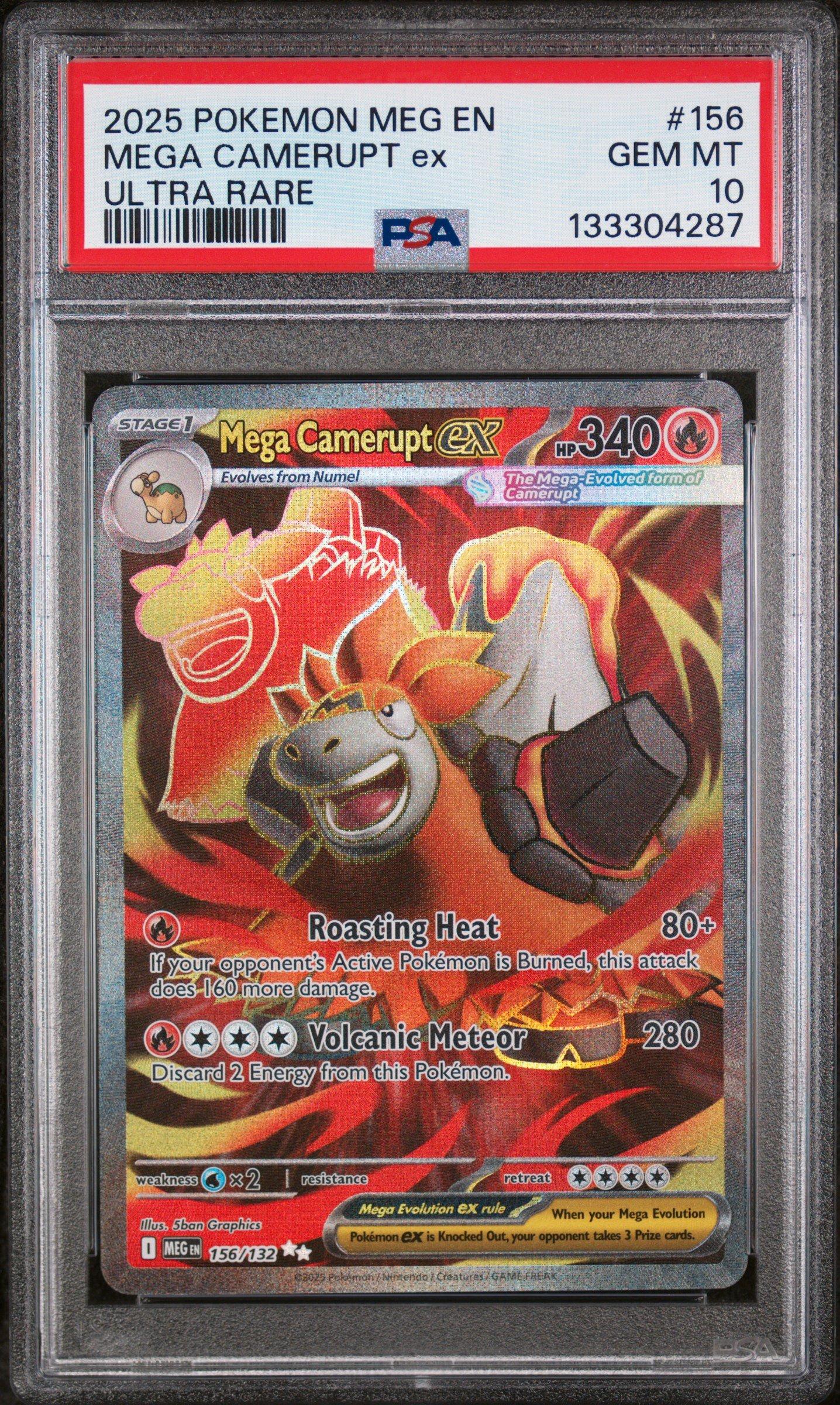 2025 Pokemon Meg En-mega Evolution 156 Mega Camerupt Ex Ultra Rare