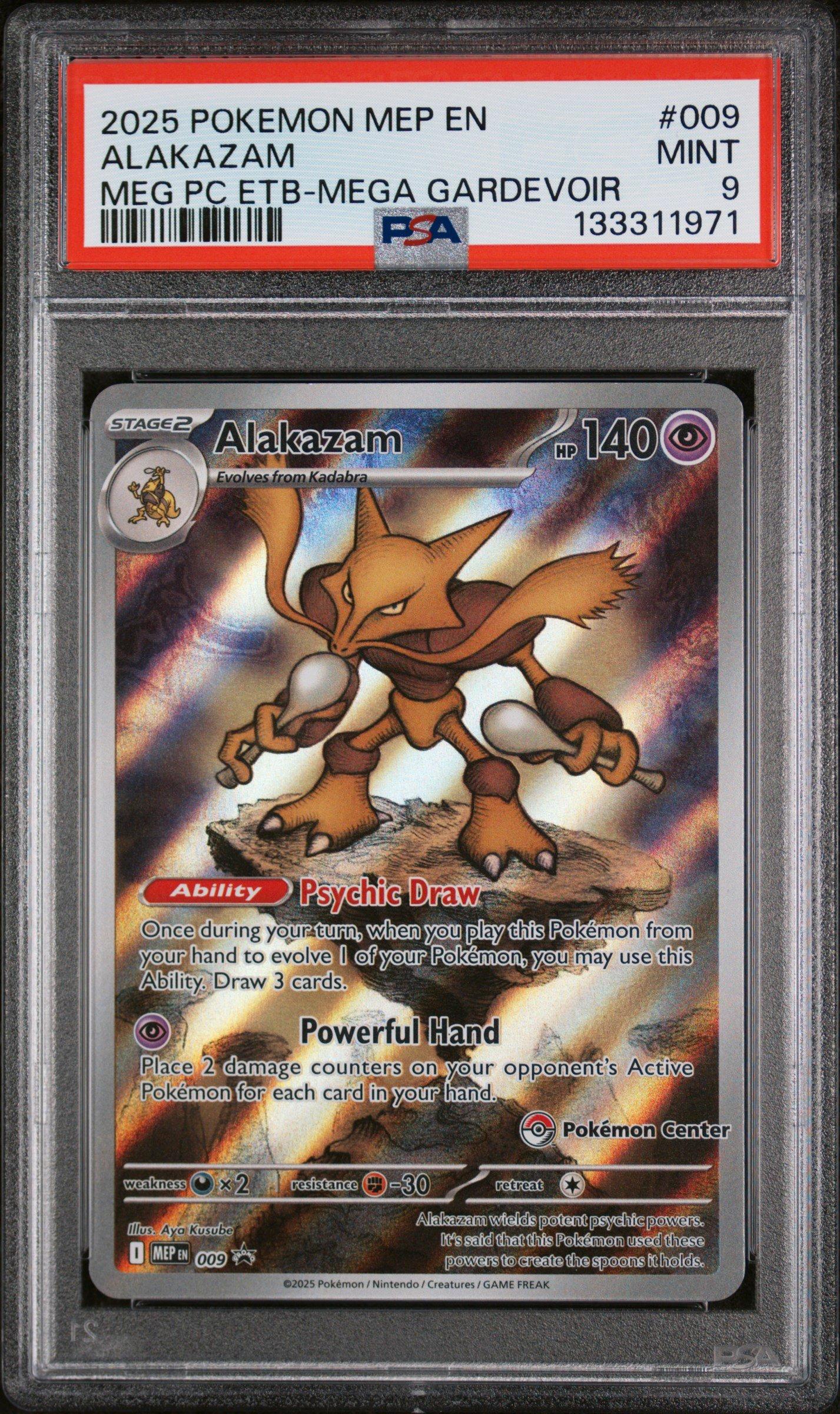 2025 Pokemon Mep En-me Black Star Promo 009 Alakazam Mega