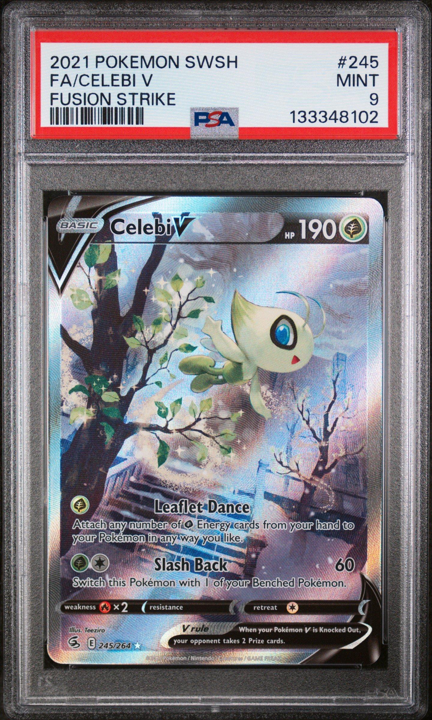 2021 Pokemon Sword & Shield Fusion Strike 245 Full Art/celebi V