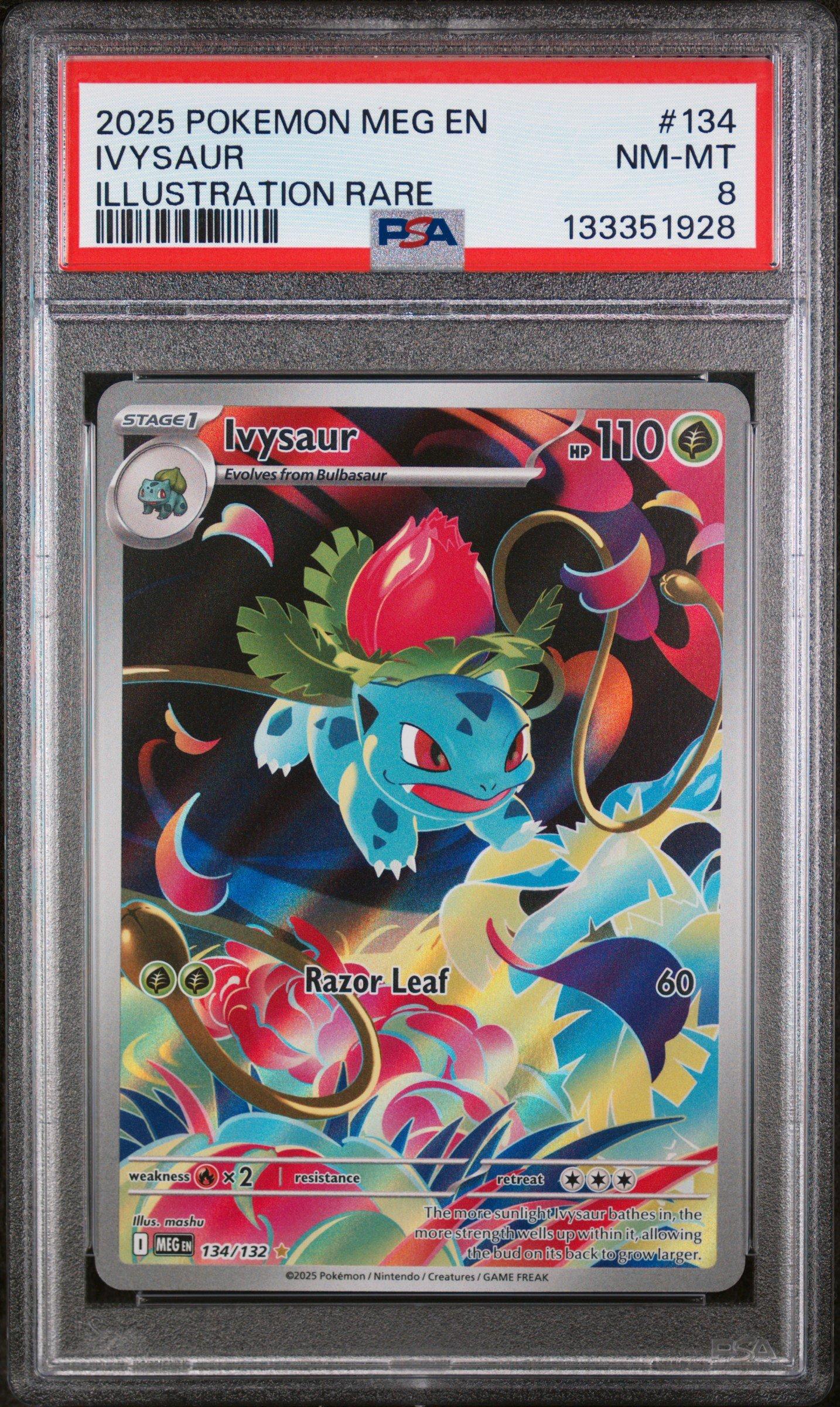 pokemon card ivysaur - 002/165 - Pokemon 151 - Reverse Foil Evolves from Bulbasaur Type 2025 Pokemon Meg En-mega Evolution