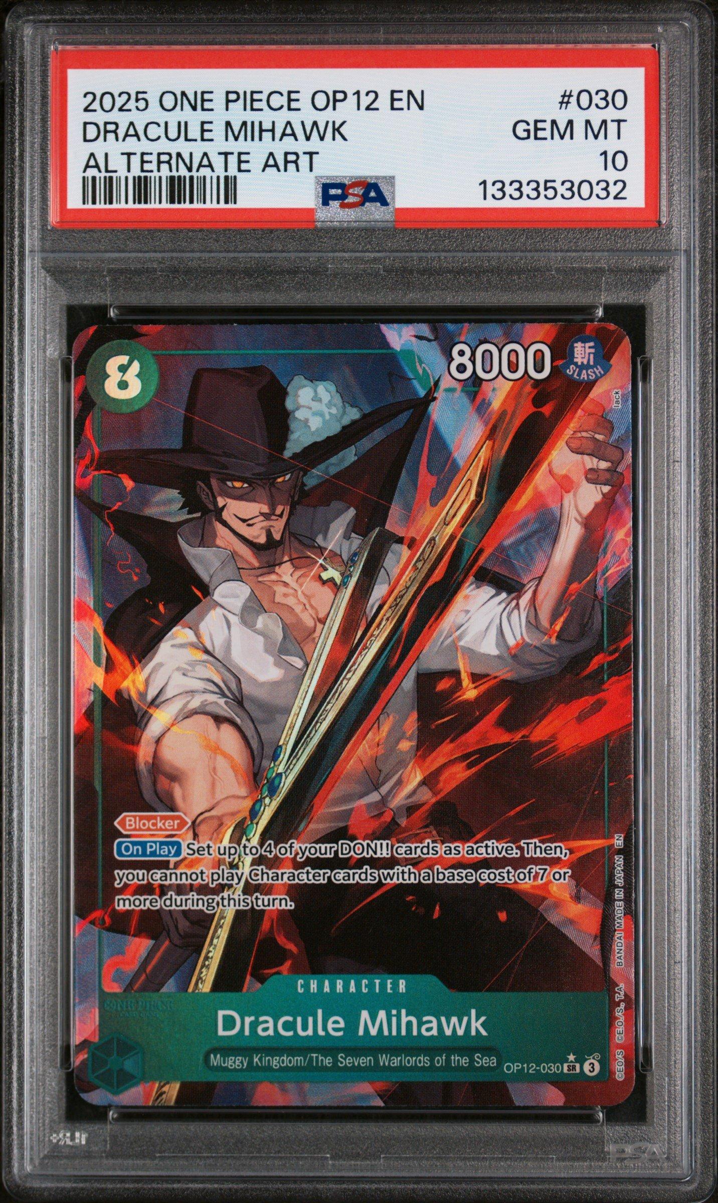 one piece card game mihawk 2025 Op12-legacy Of The Master 030 Dracule Alternate Art PSA 10 Graded CARDLIST｜ONE PIECE CARD GAME -