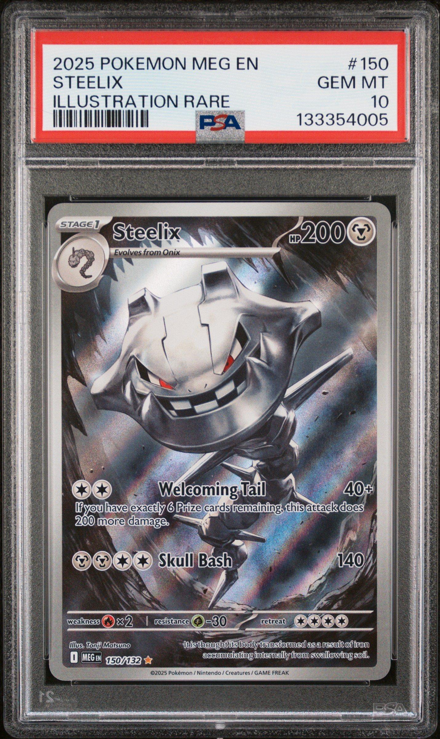 2025 Pokemon Meg En-mega Evolution 150 Steelix Illustration Rare