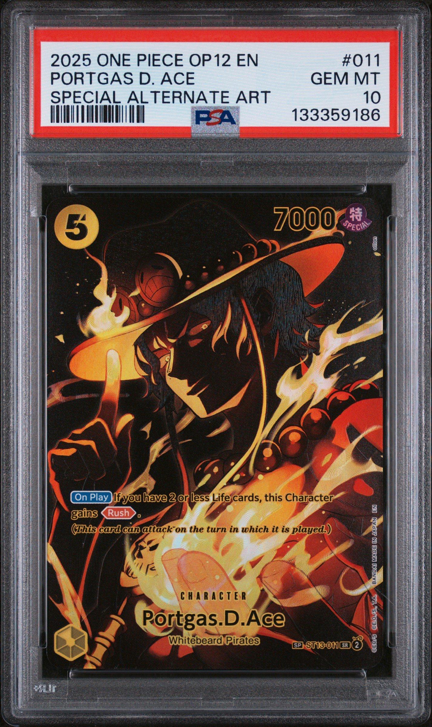 2025 One Piece Op12-legacy Of The Master 011 Portgas D. Ace