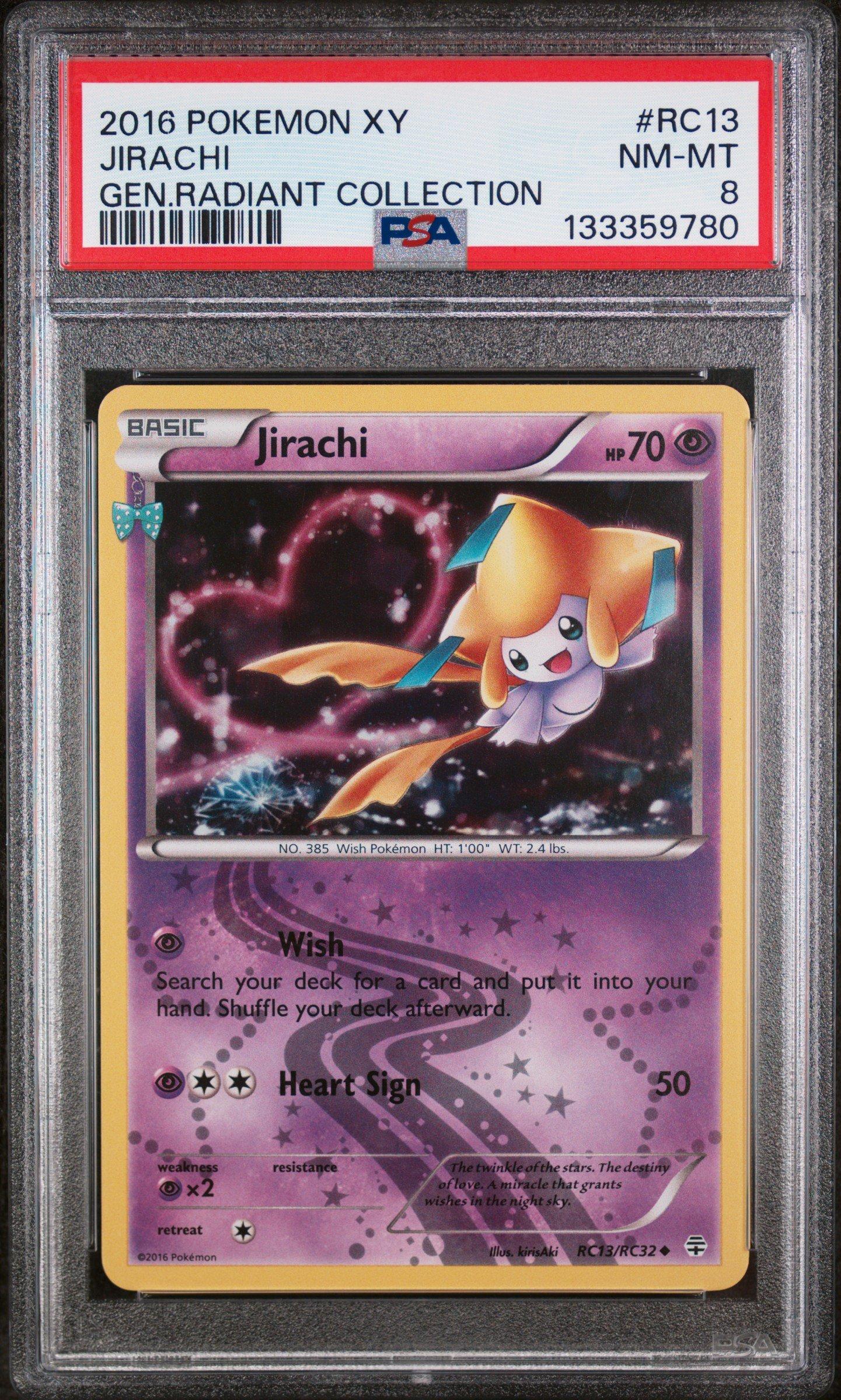 2016 Pokemon Xy Generations Radiant Collection Rc13 Jirachi PSA 8