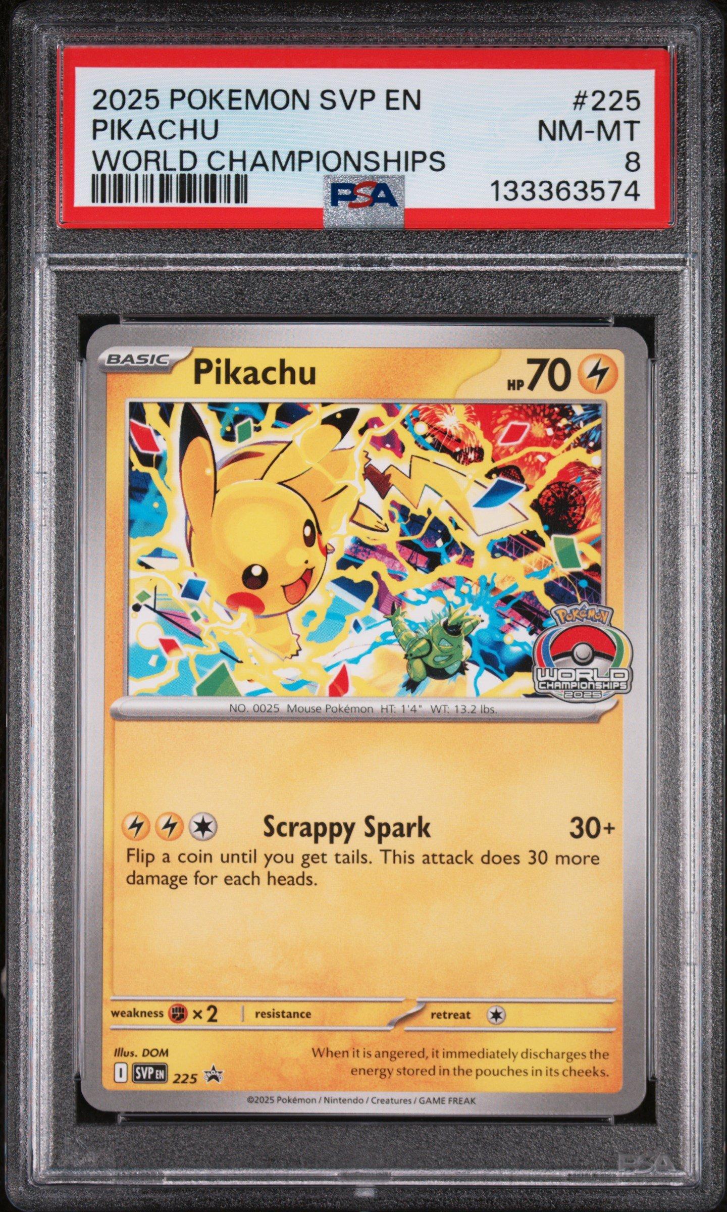 2025 Pokemon Svp En-sv Black Star Promo 225 Pikachu World