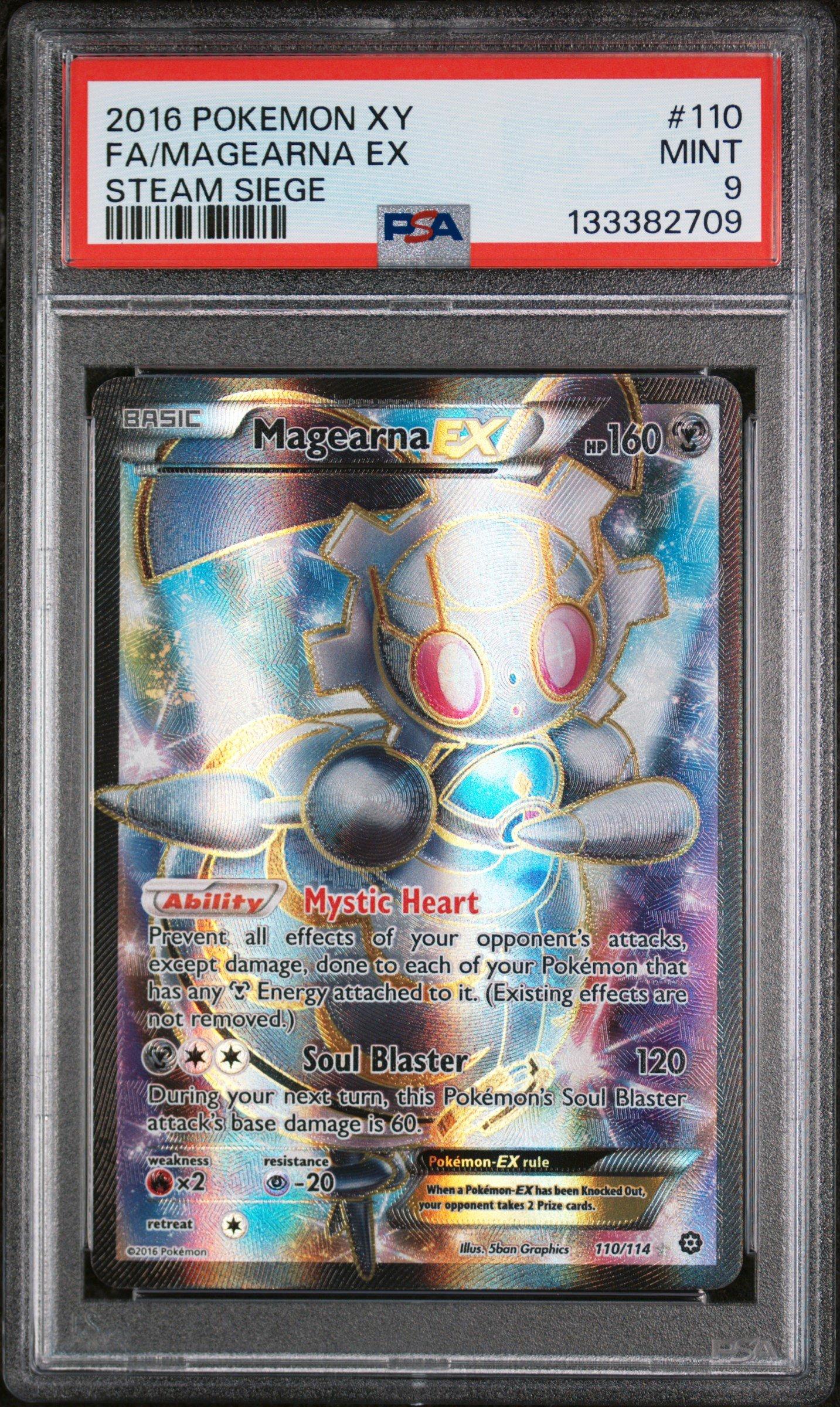 magearna ex pokemon card value 110/114 Steam Siege Holo Rare Near Mint Metal Soul Blaster (120) During your next turn Magearna EX #110 Precios |