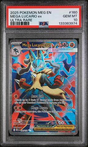 2025 Pokemon Meg En-mega Evolution 160 Mega Lucario Ex Ultra Rare