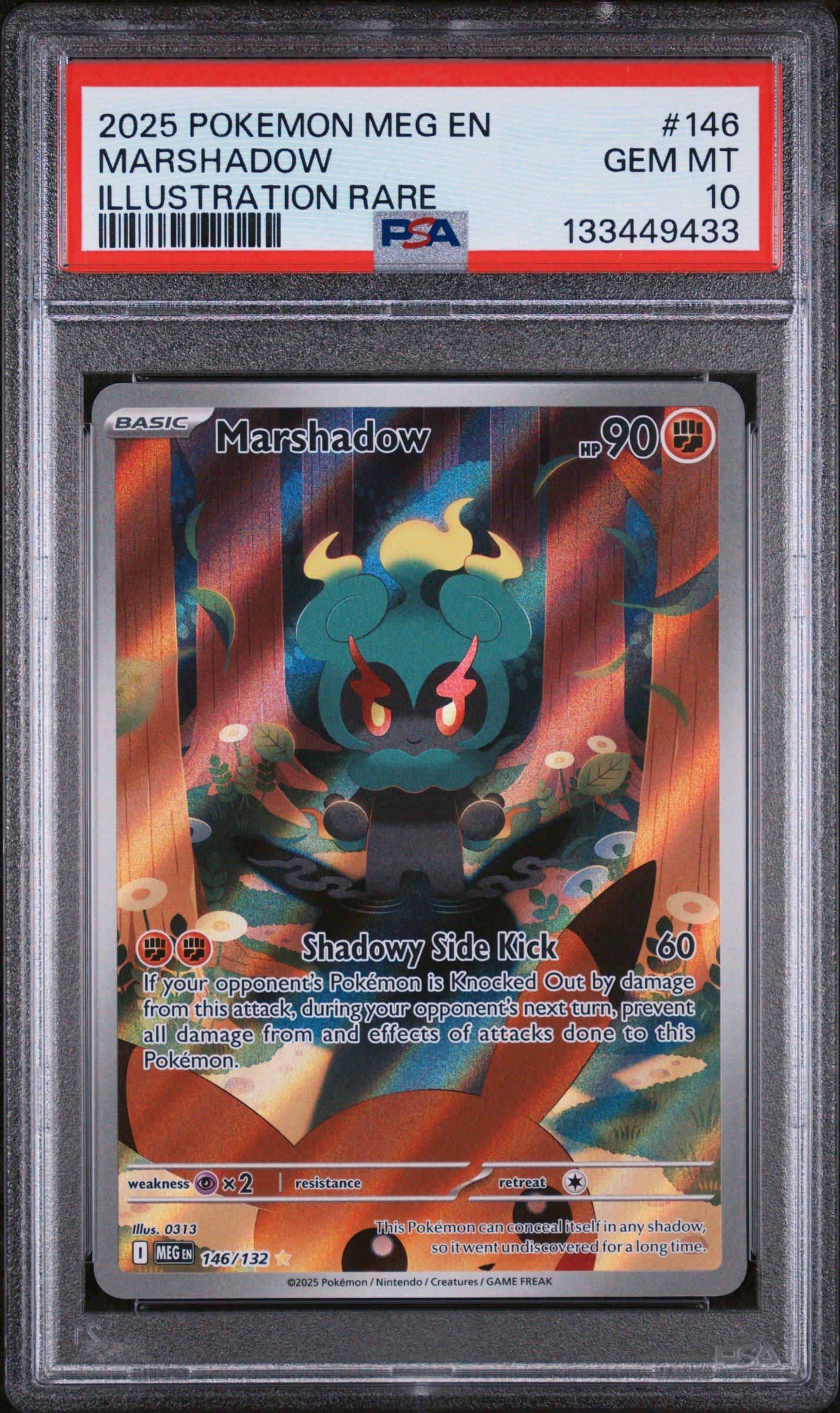 2025 Pokemon Meg En-mega Evolution 146 Marshadow Illustration Rare