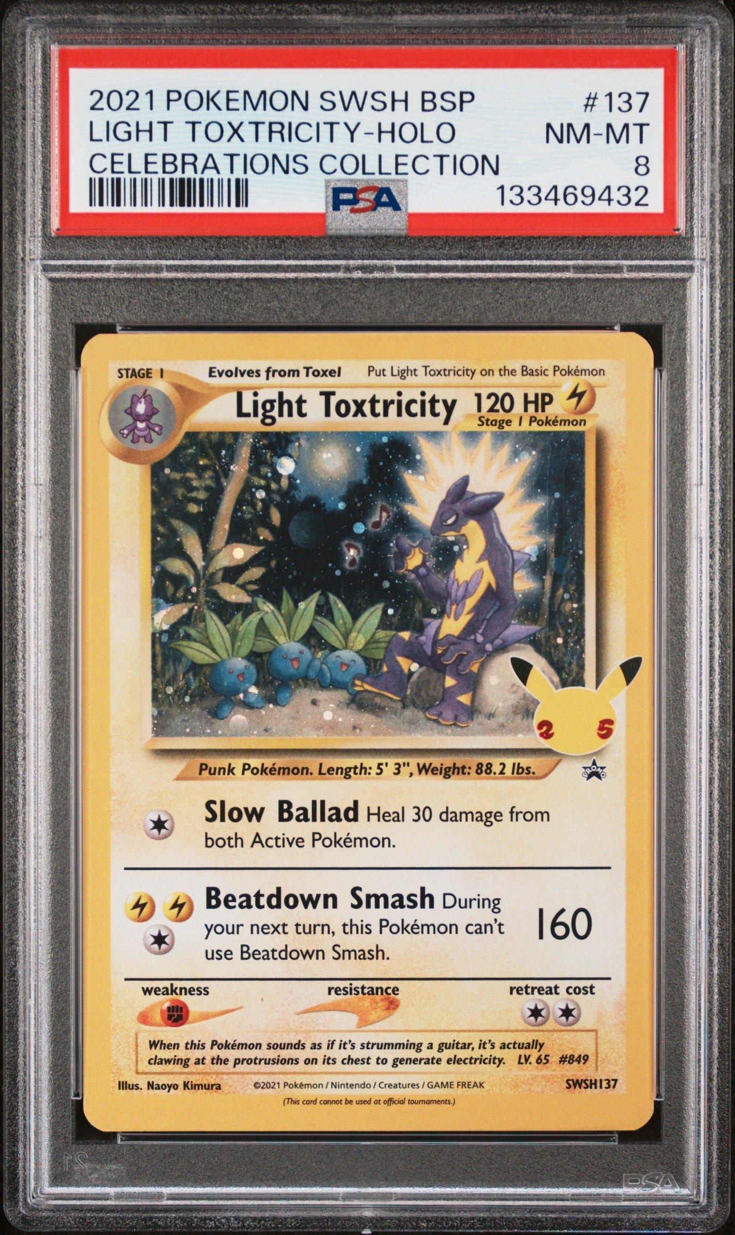2021 Pokemon Swsh Black Star Promo 137 Light Toxtricity-holo Celebrations  Collection PSA 8 Graded Card | GameStop