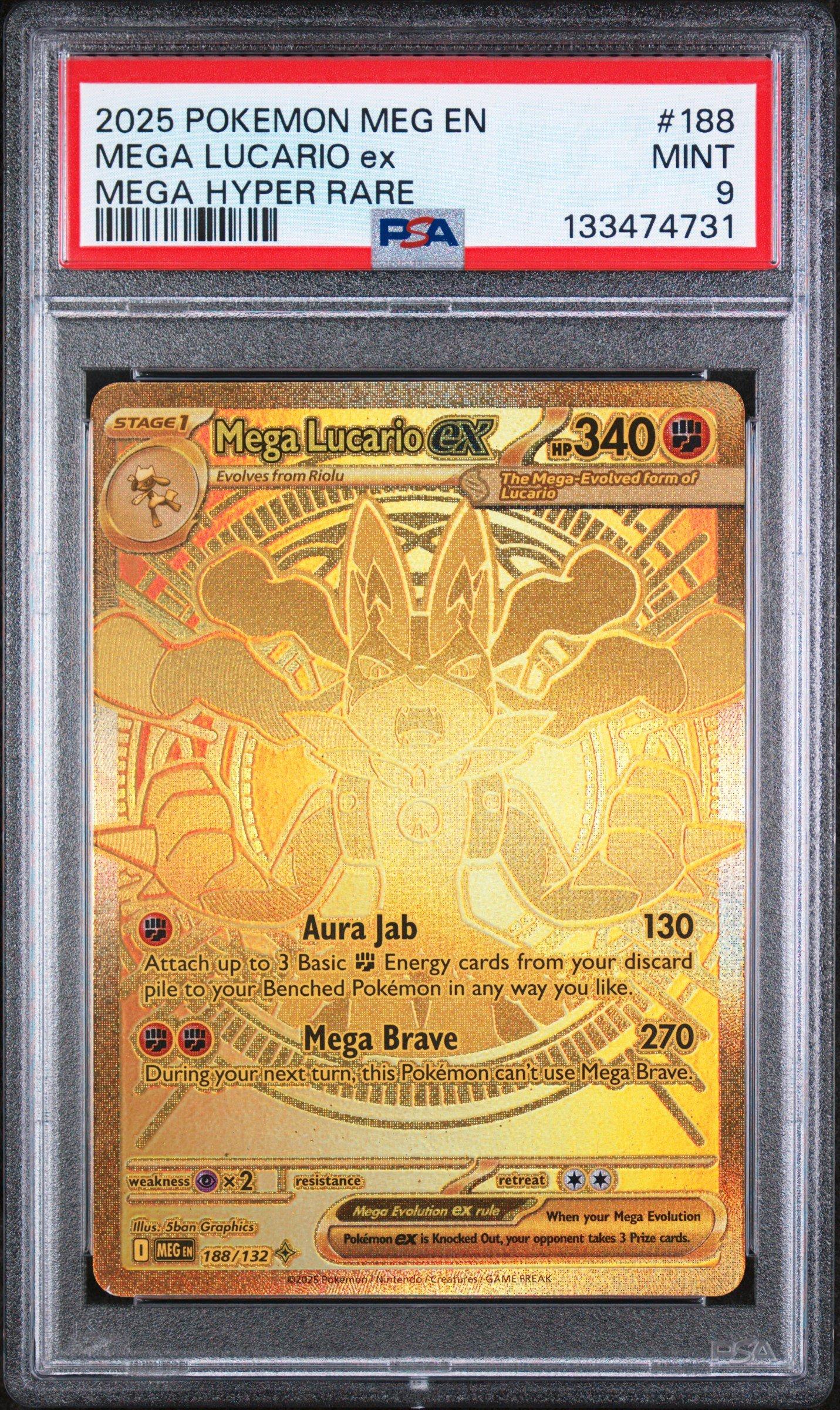 2025 Pokemon Meg En-mega Evolution 188 Mega Lucario Ex Mega Hyper