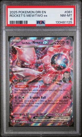 2025 Pokemon Dri En-destined Rivals 081 Team Rocket's Mewtwo Ex