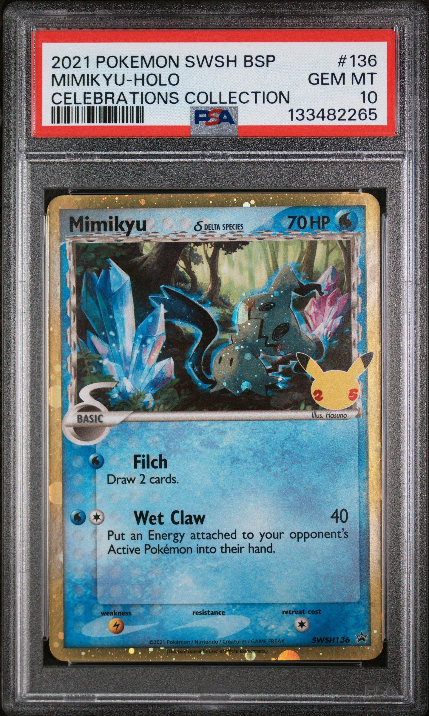 2021 Pokemon Swsh Black Star Promo 136 Mimikyu-holo Celebrations