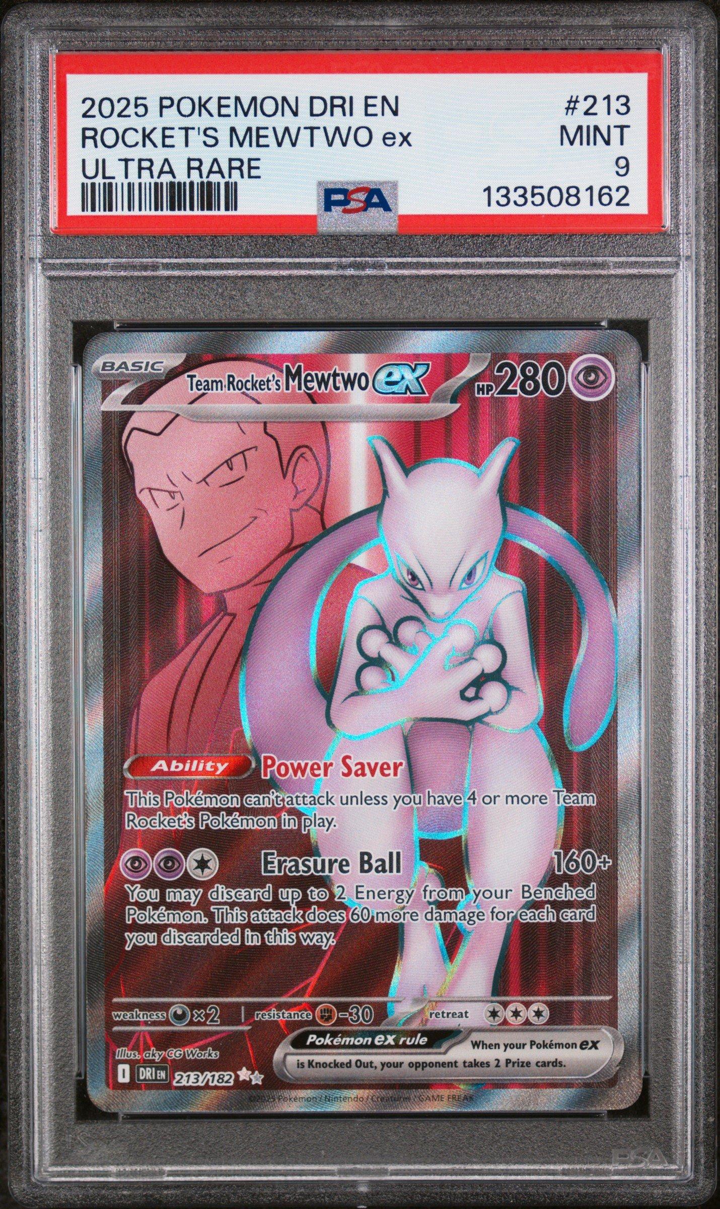 2025 Pokemon Dri En-destined Rivals 213 Team Rocket's Mewtwo Ex