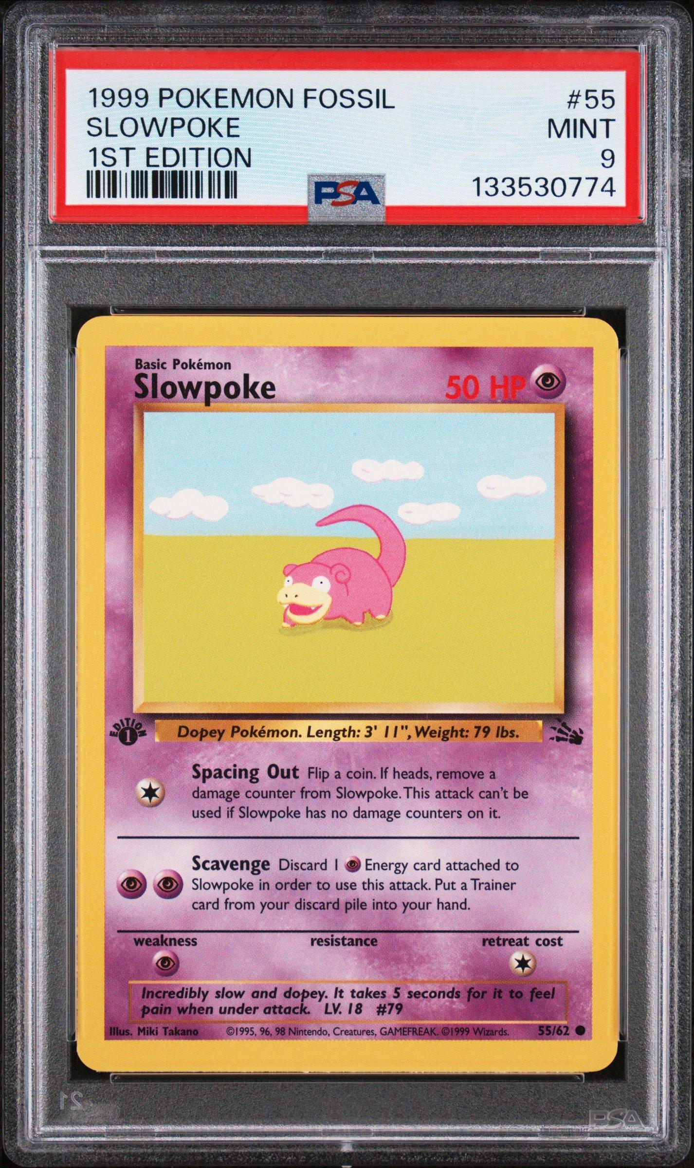1995 slowpoke pokemon card value Slowpoke [1st Edition] #55 Prices | Pokemon Fossil