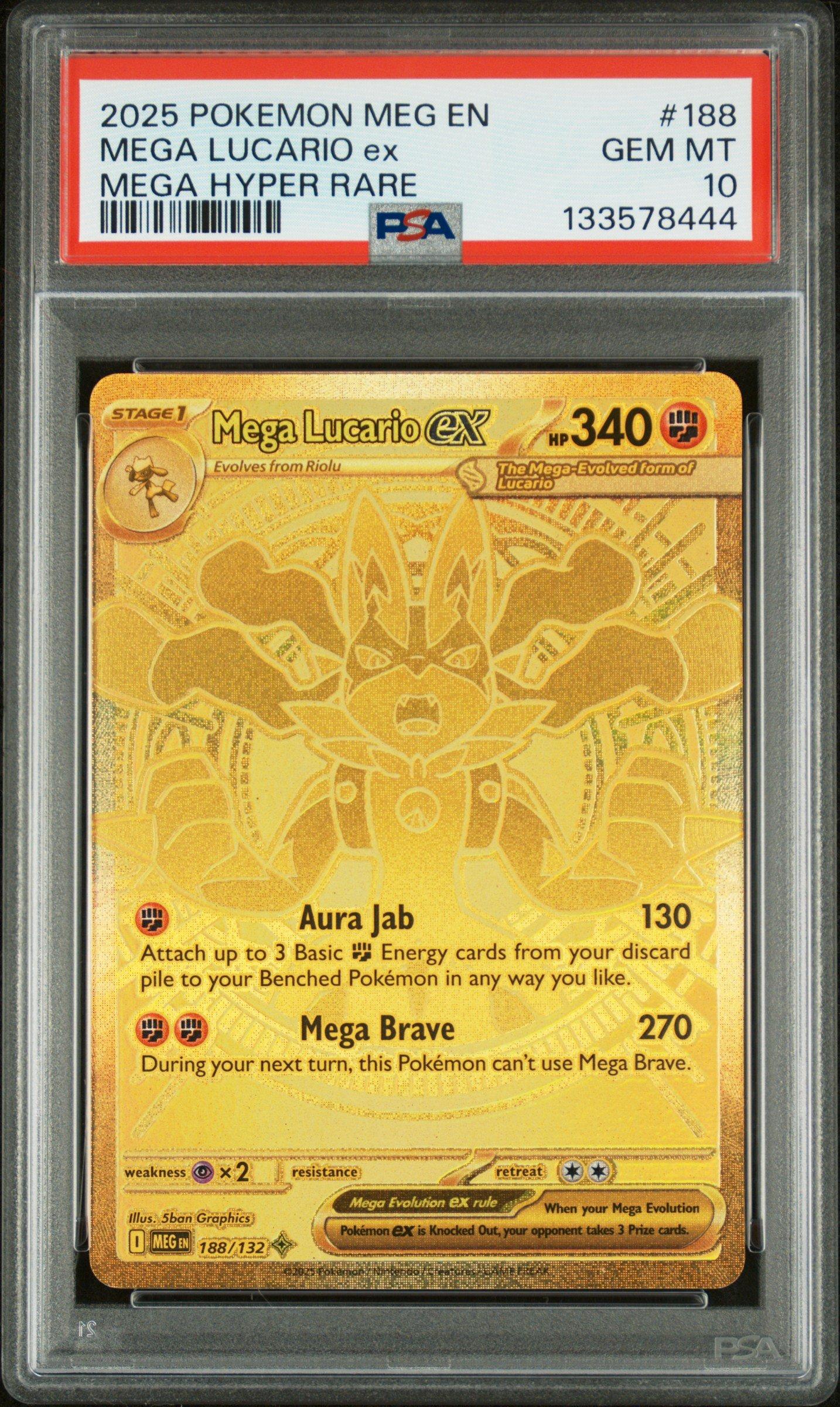 2025 Pokemon Meg En-mega Evolution 188 Mega Lucario Ex Mega Hyper