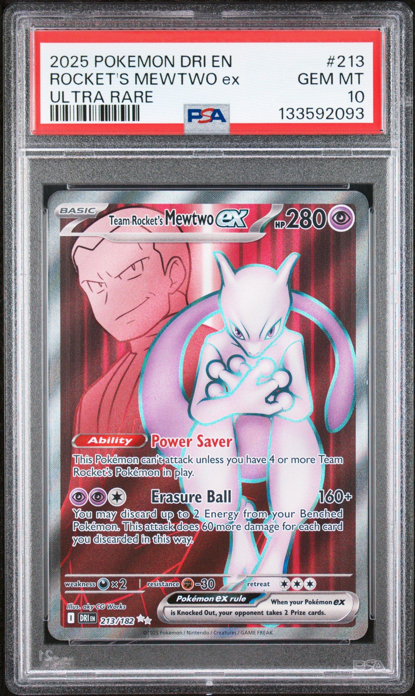 psa10 ポケモンカード３枚セット2025 ポケモンカード 2025 Pokemon Dri En-destined Rivals 213 Team Rocket's Mewtwo Ex