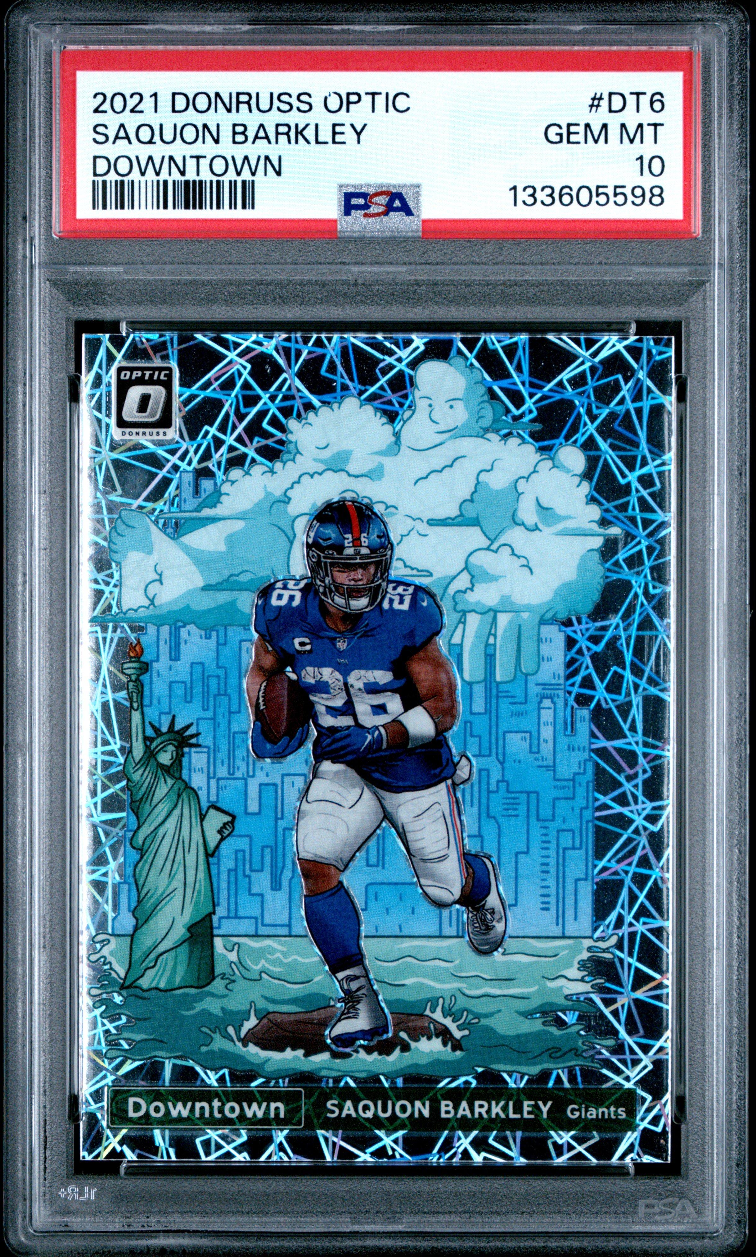 2021 Panini Donruss Optic Downtown Dt6 Saquon Barkley PSA 10