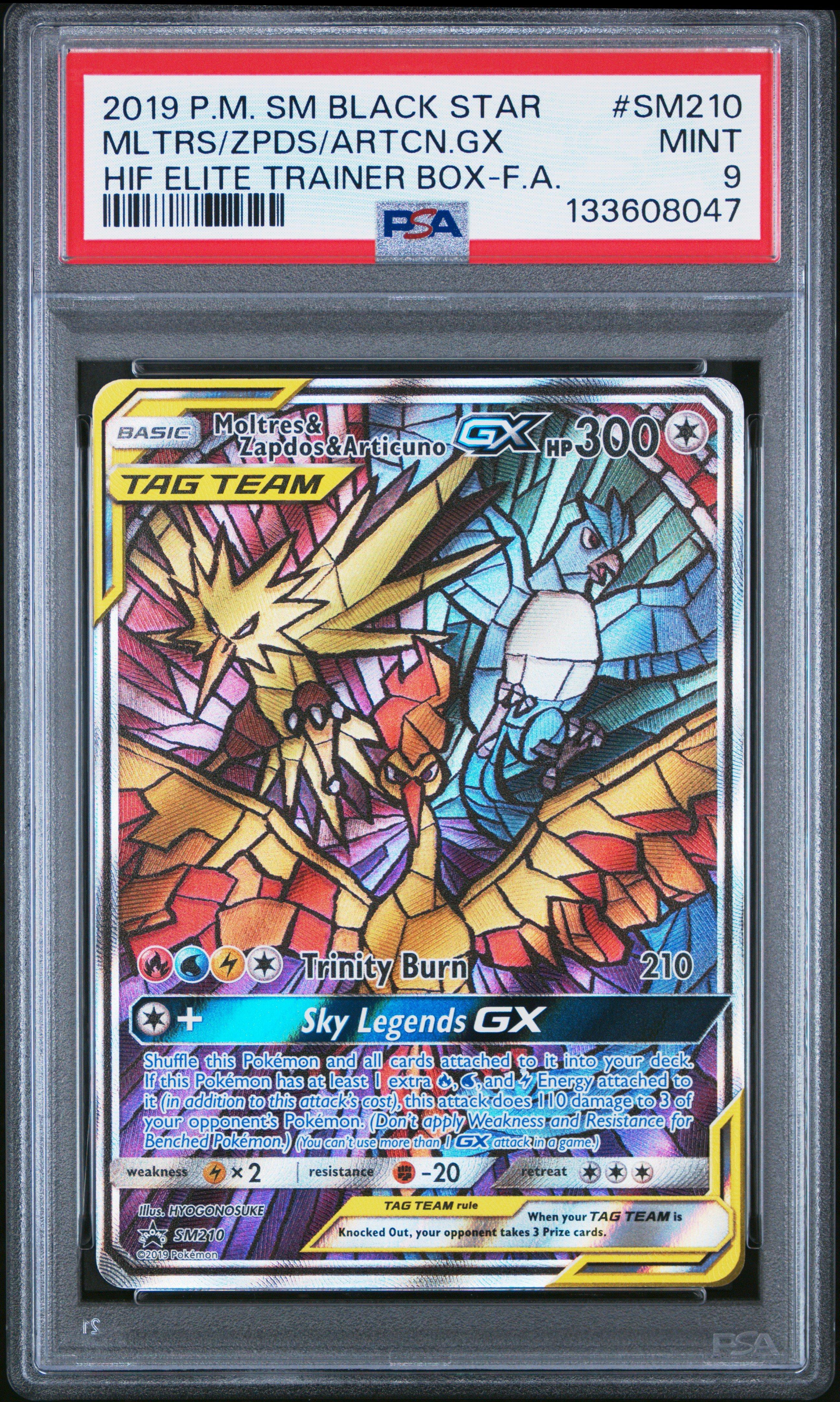 2019 Pokemon Sm Black Star Promo Sm210 Full Art/moltres & Zapdos
