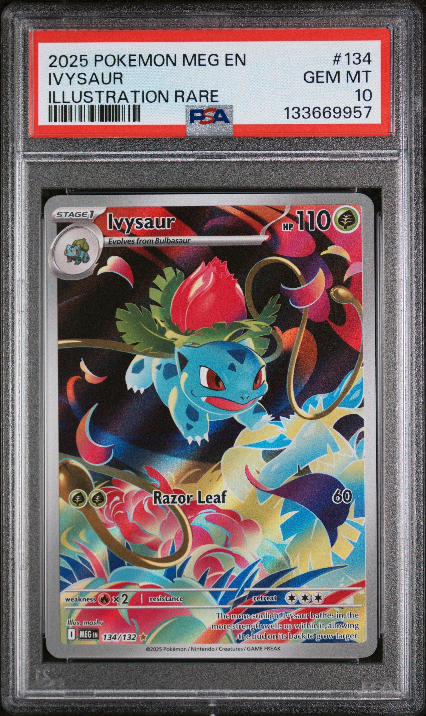 2025 ポケモンカード Ivysaur ART RARE 2025 Pokemon Meg En-mega Evolution 134 Ivysaur Illustration Rare