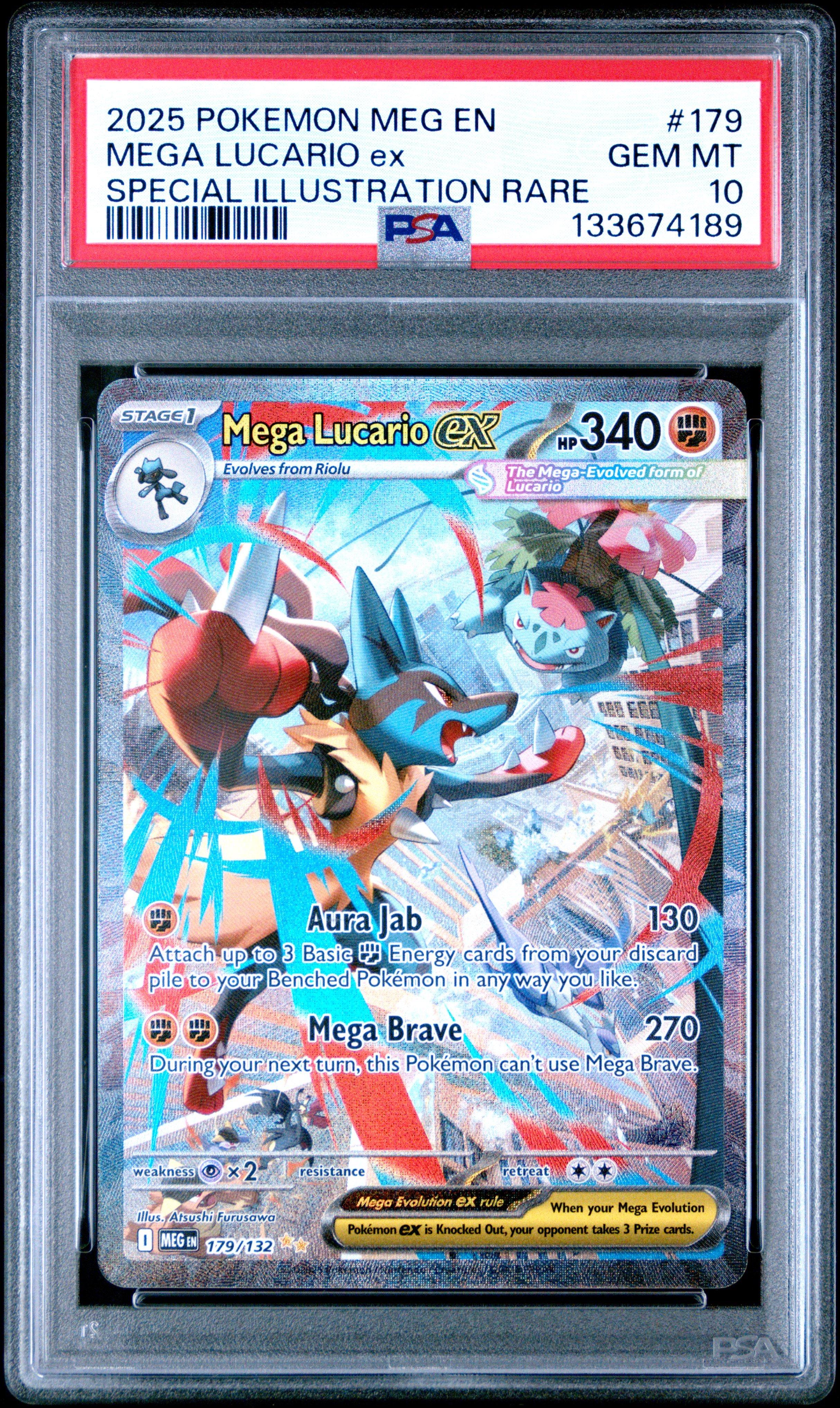2025 Pokemon Meg En-mega Evolution 179 Mega Lucario Ex Special