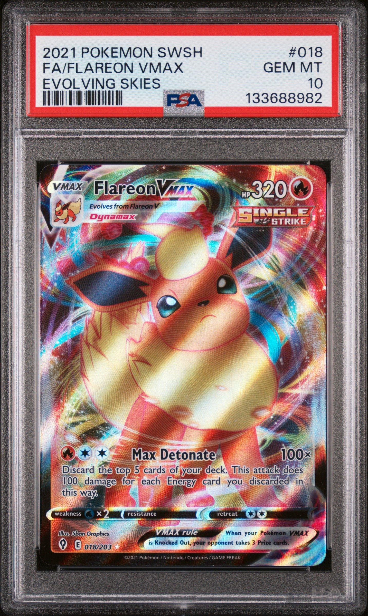 2021 Pokemon Sword & Shield Evolving Skies 018 Full Art/flareon