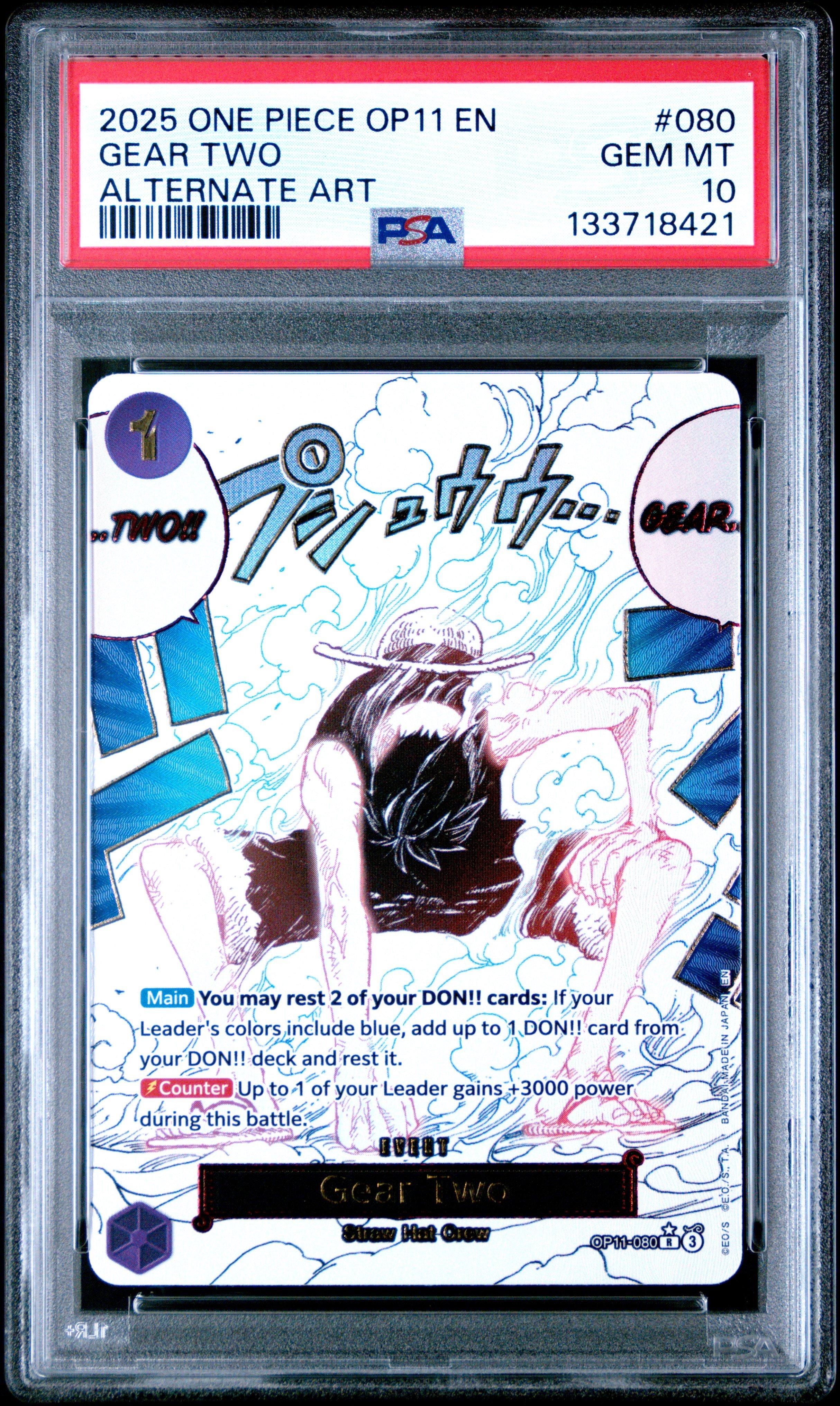 2025 One Piece Op11-a Fist Of Divine Speed 080 Gear Two Alternate