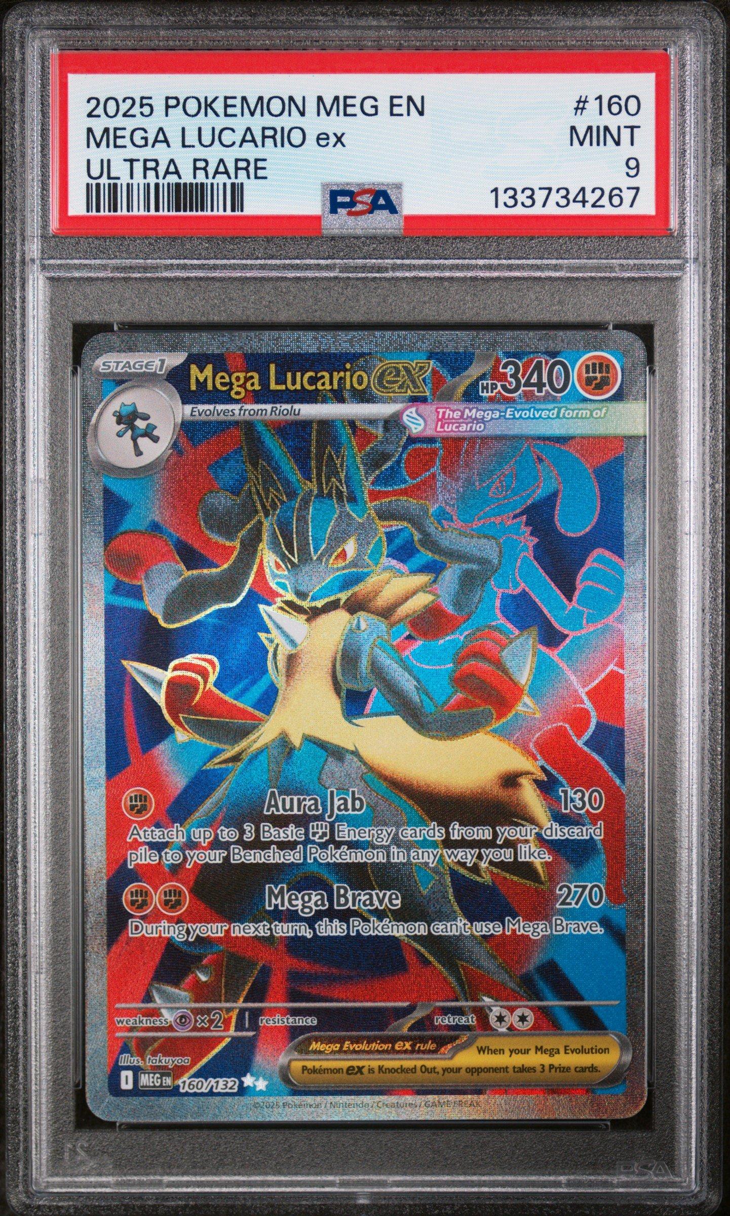 2025 Pokemon Meg En-mega Evolution 160 Mega Lucario Ex Ultra Rare