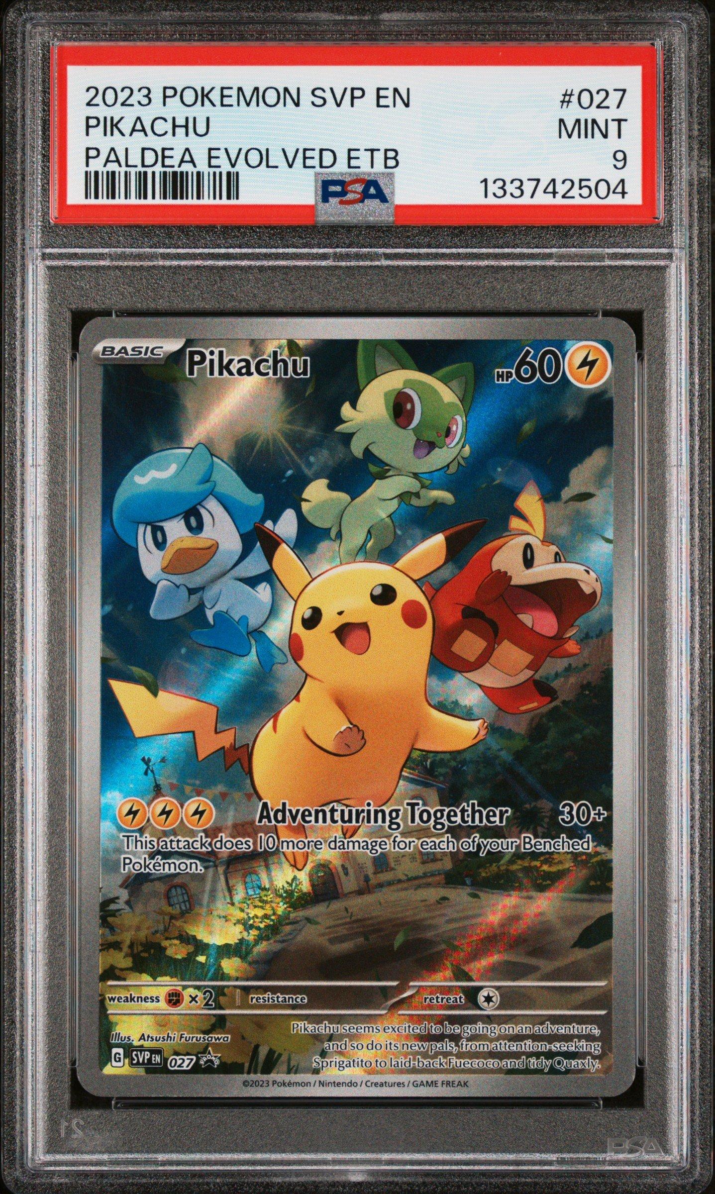 2023 Pokemon Svp En-sv Black Star Promo 027 Pikachu Paldea Evolved