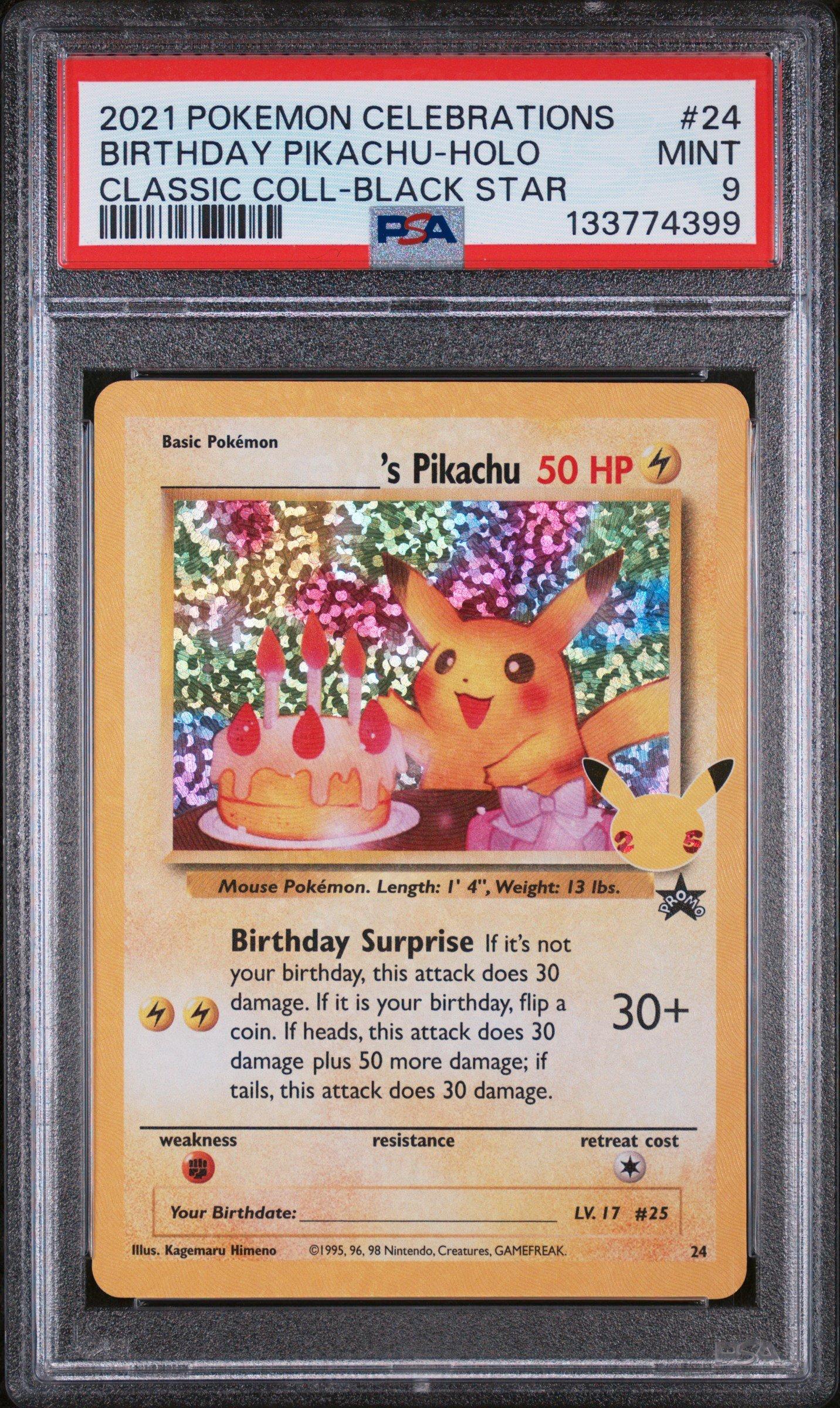 2021 Pokemon Celebrations Classic Collection 24 Birthday Pikachu