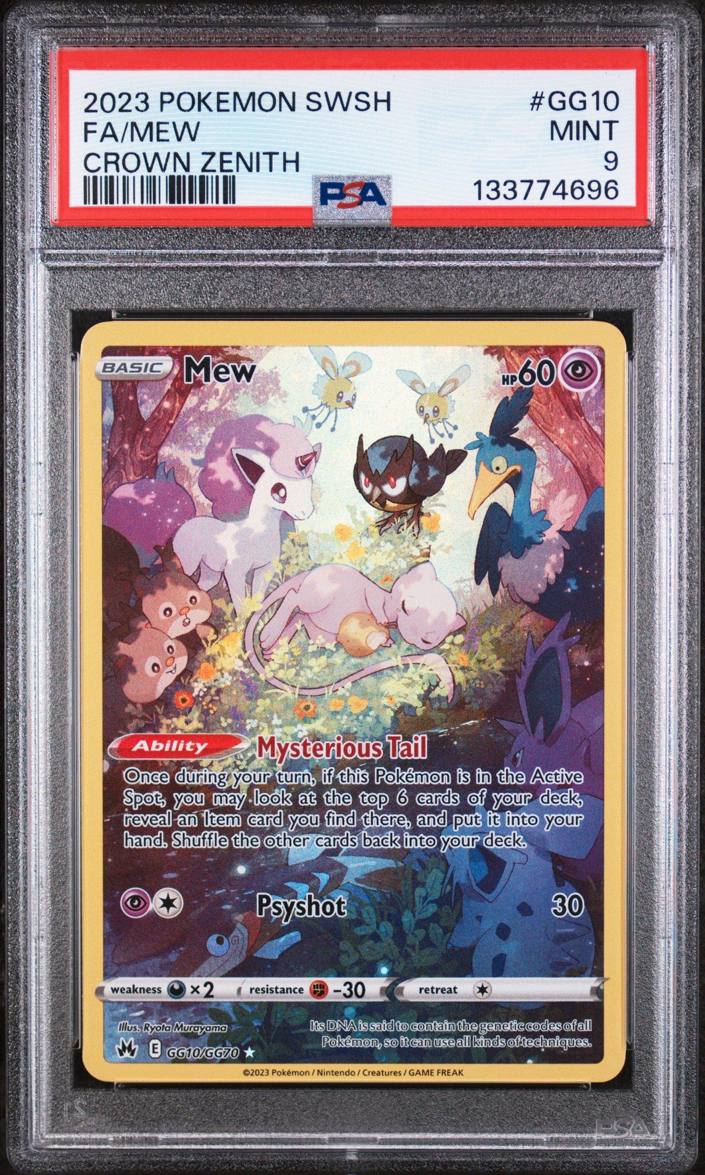 2023 Pokemon Sword And Shield Crown Zenith Gg10 Full Art/mew PSA 9