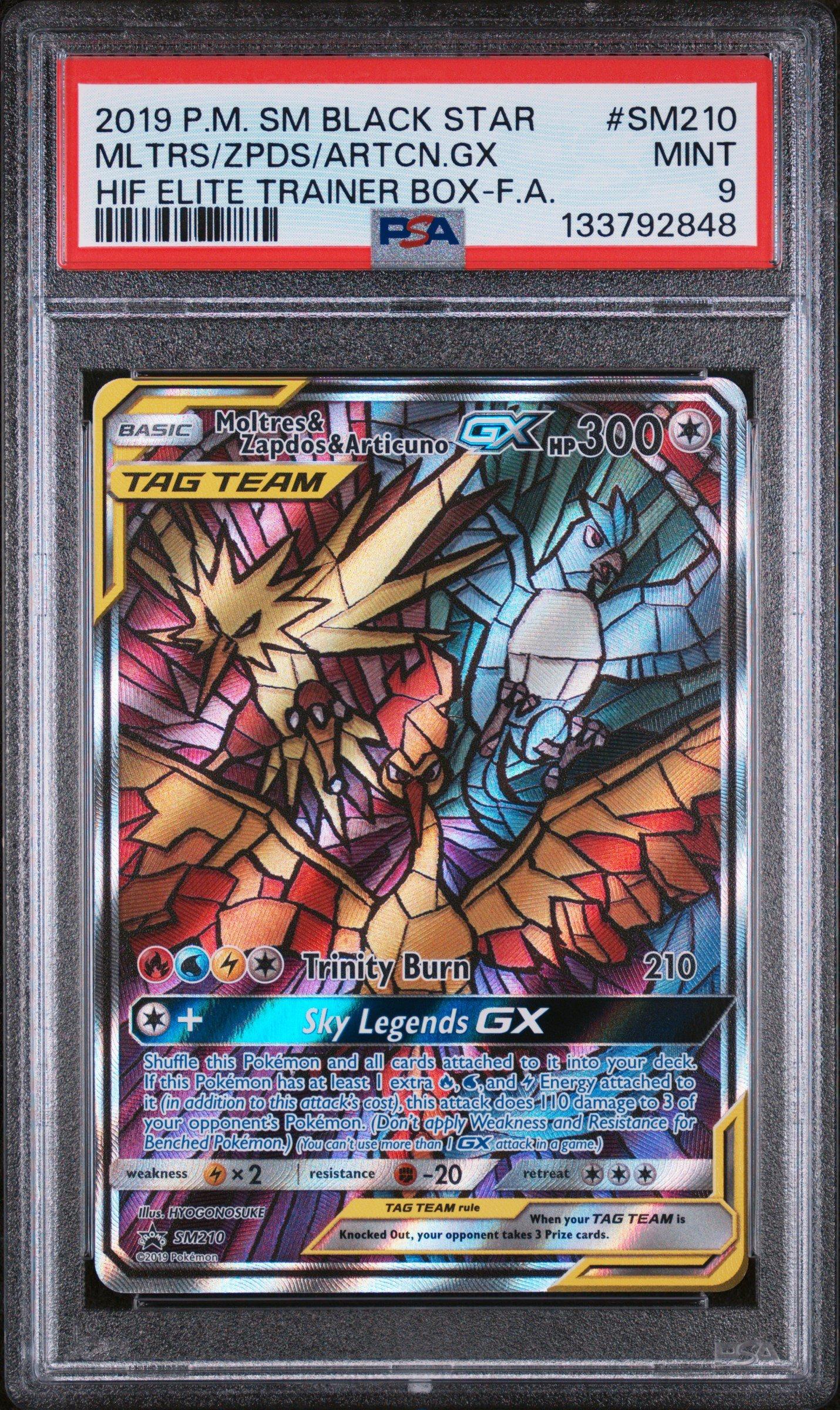 2019 Pokemon Sm Black Star Promo Sm210 Full Art/moltres & Zapdos
